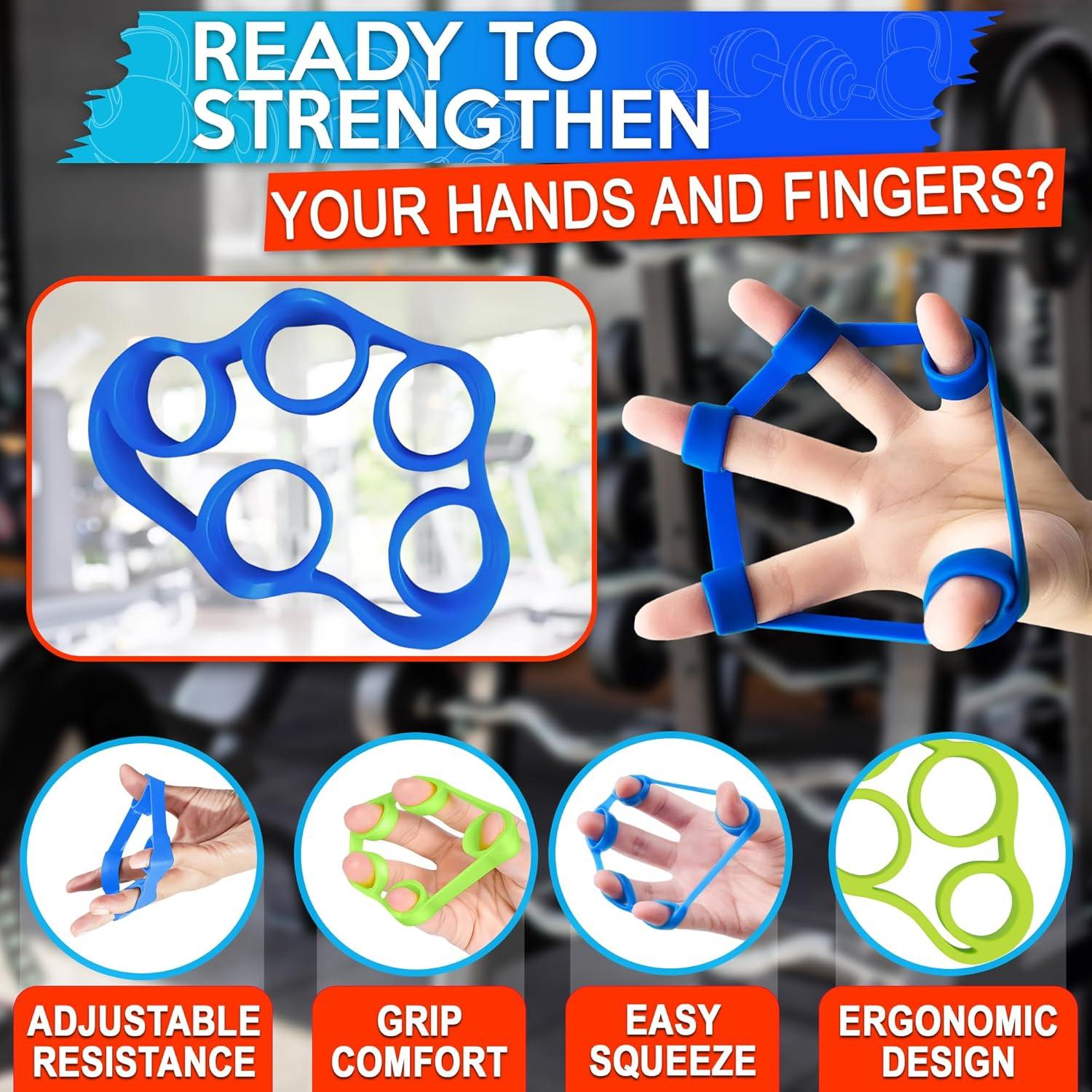 6 Bandas de Resistencia de Silicona SVICHOCHKA para Dedos