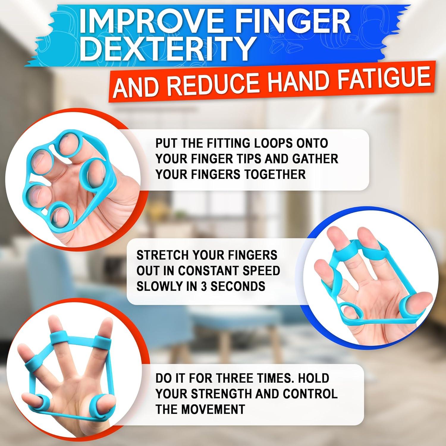 6 Bandas de Resistencia de Silicona SVICHOCHKA para Dedos