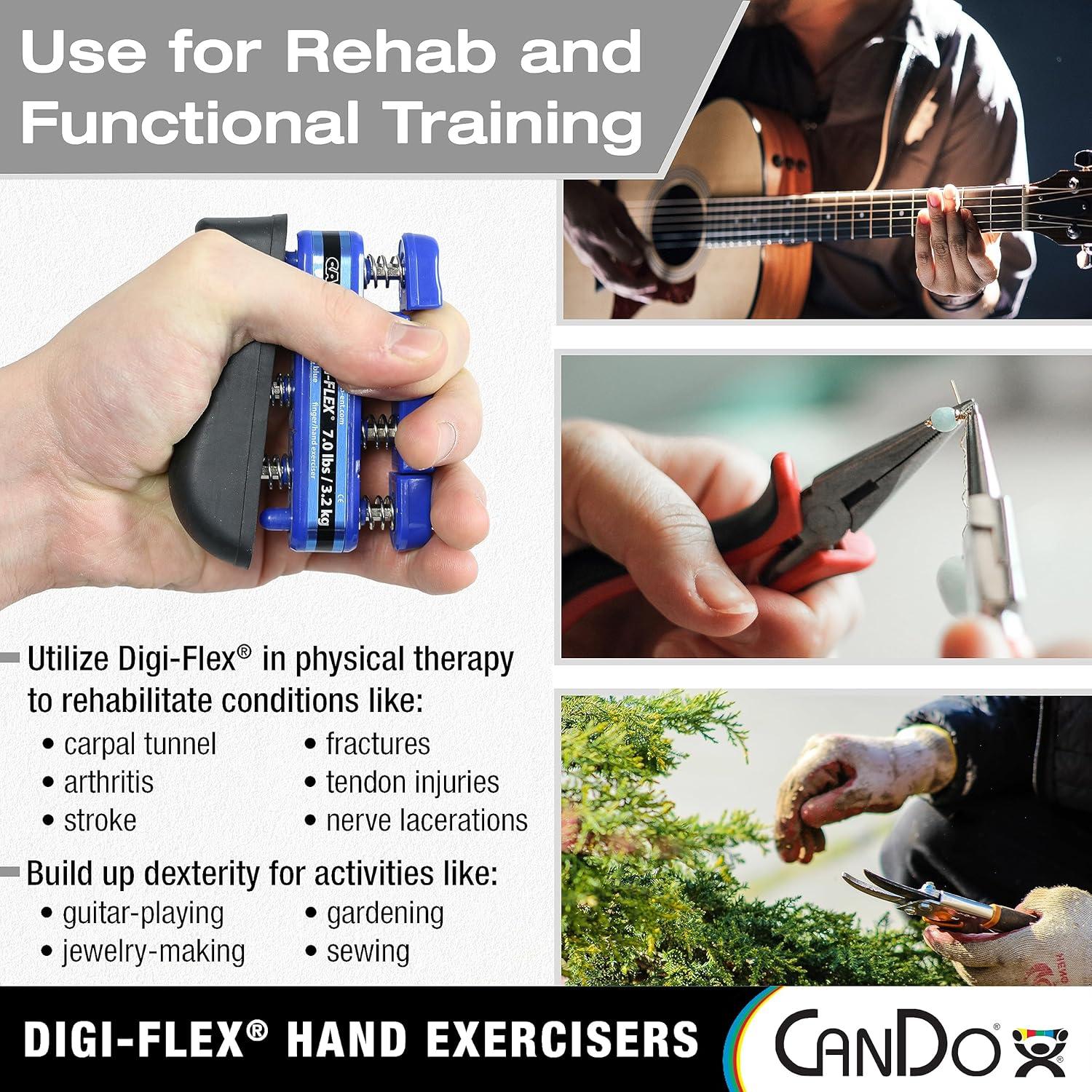 Ejercitador de Mano y Dedos CanDo Digi-Flex Amarillo X-Ligero