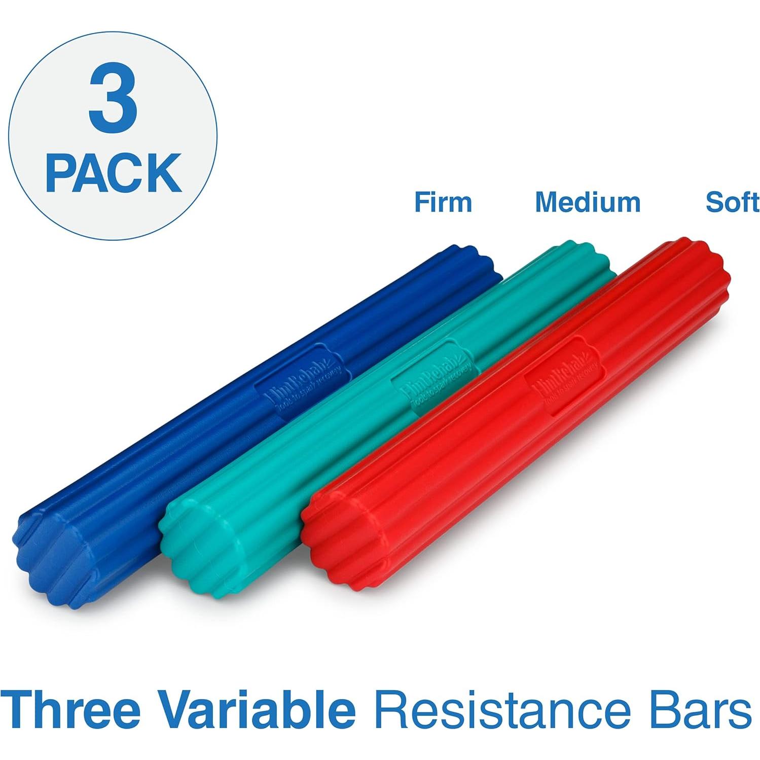 Barras Flexibles FlintRehab para Terapia Física - Paquete de 3