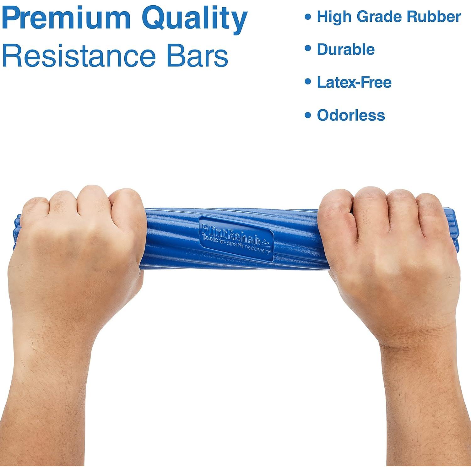 Barras Flexibles FlintRehab para Terapia Física - Paquete de 3