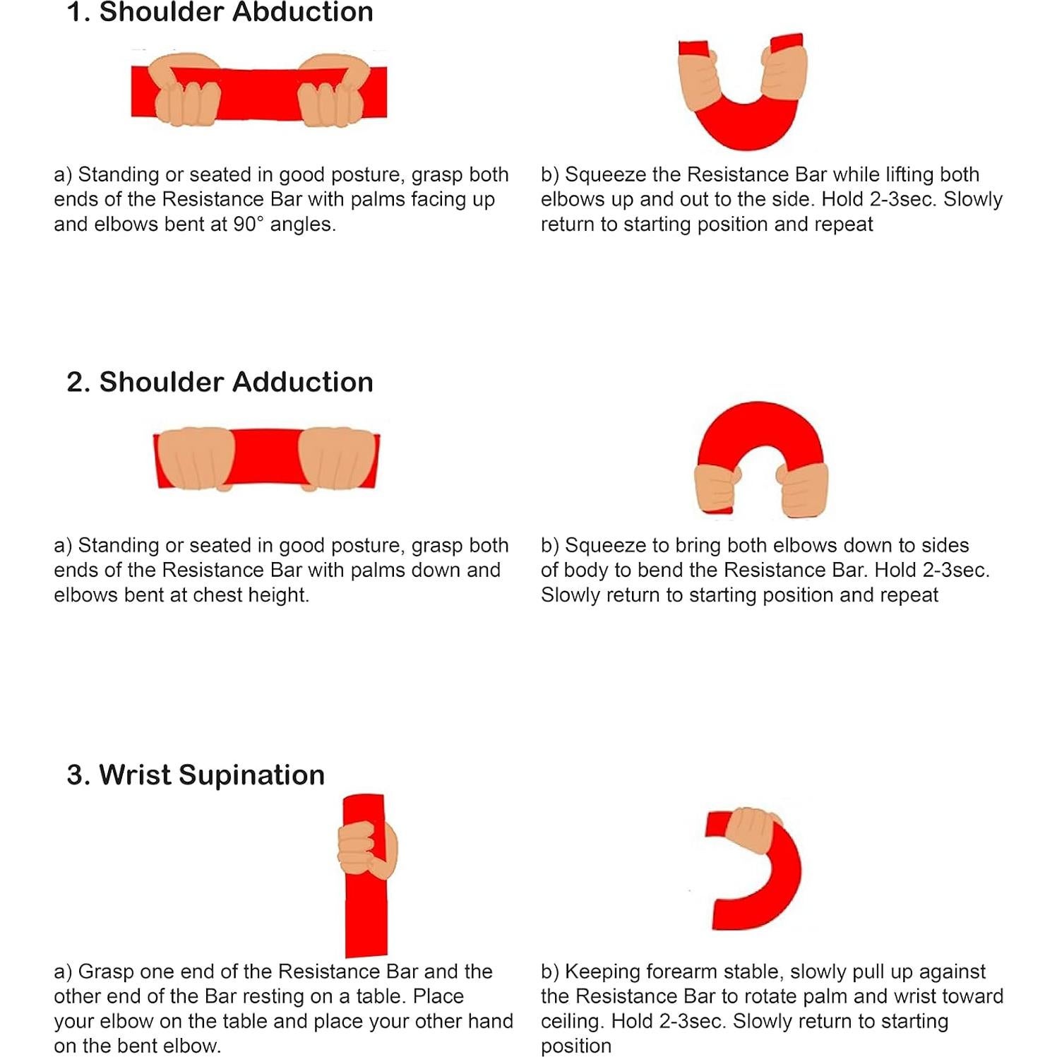 Barras Flexibles FlintRehab para Terapia Física - Paquete de 3