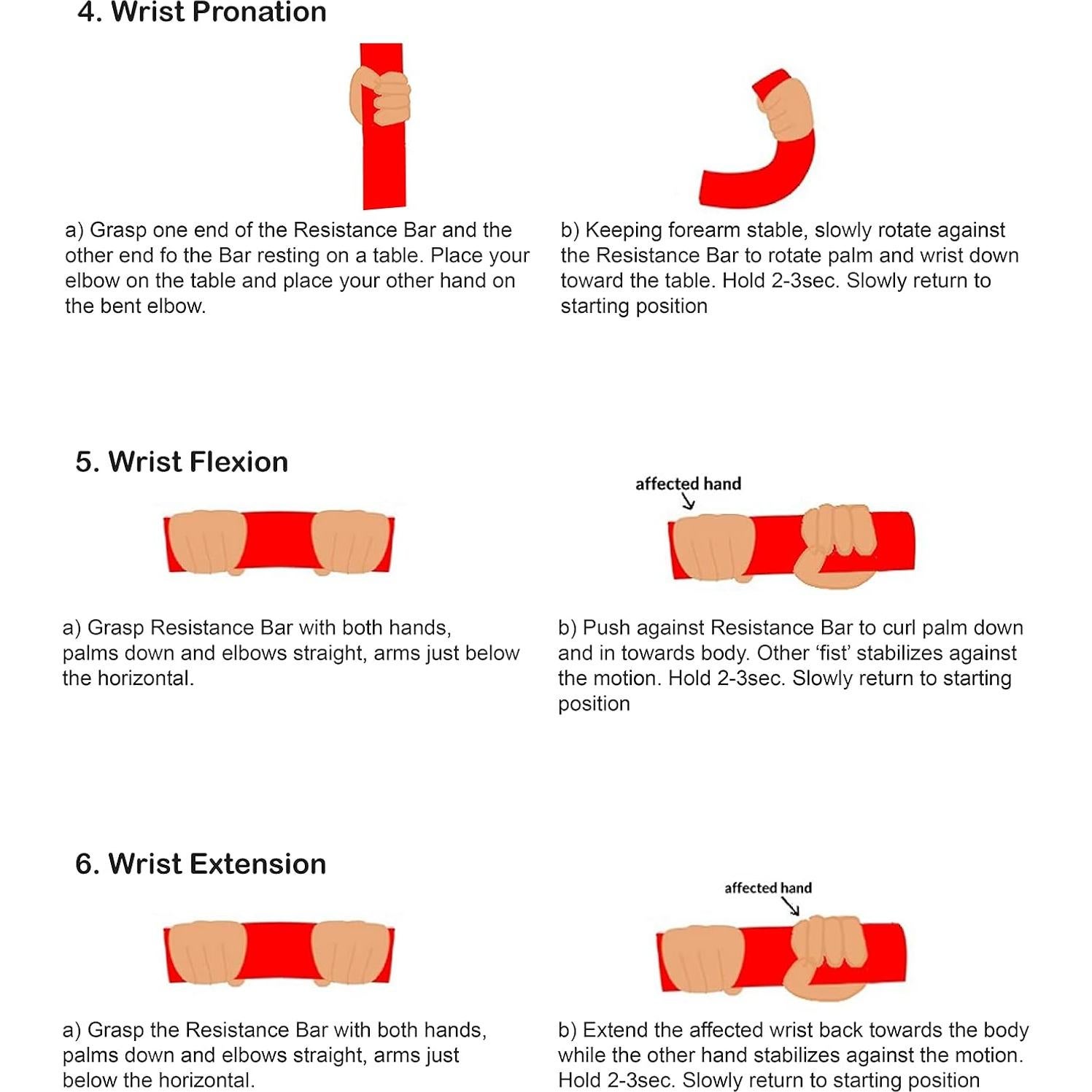 Barras Flexibles FlintRehab para Terapia Física - Paquete de 3