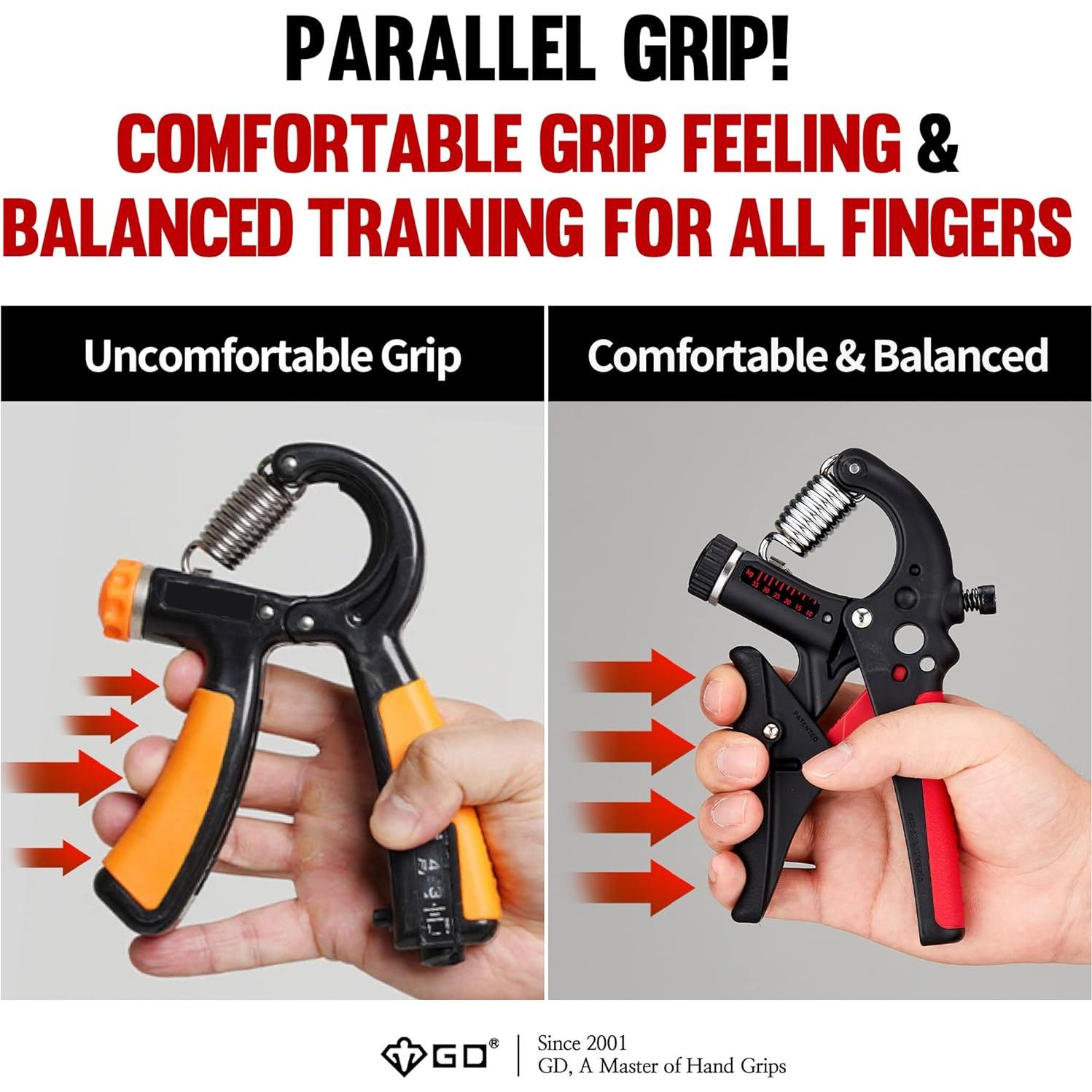 Agarrador de Fuerza de Agarre GD Grip2 Ajustable 10-35 kg