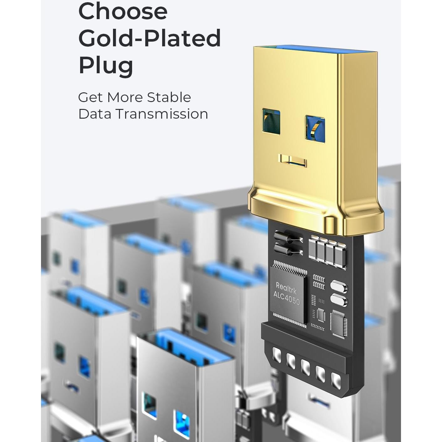 Cable de Extensión USB 3.0 AINOPE 1.5m Gris - 2 Pack