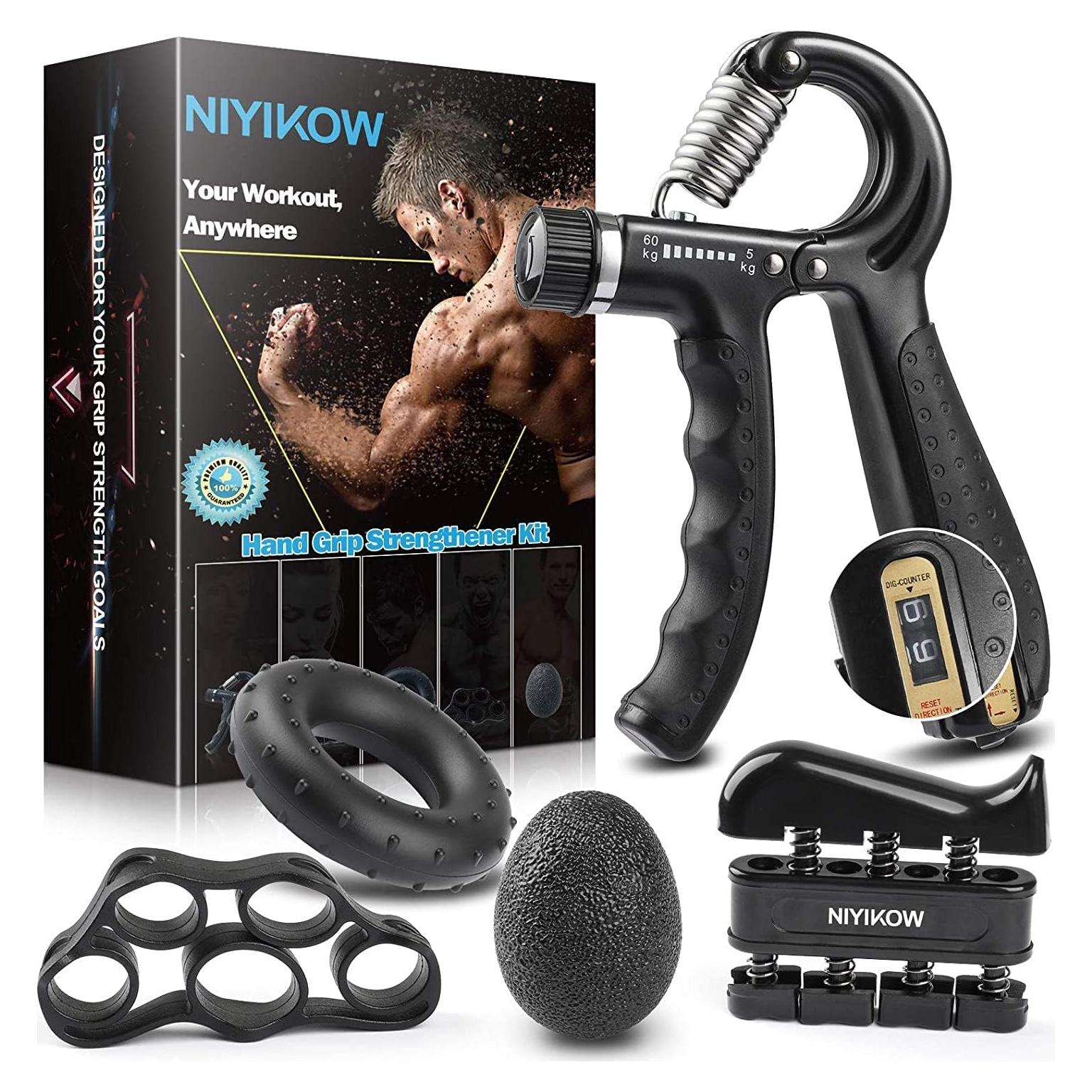Kit de Fortalecedor de Agarre de Mano NIYIKOW - 5 Piezas