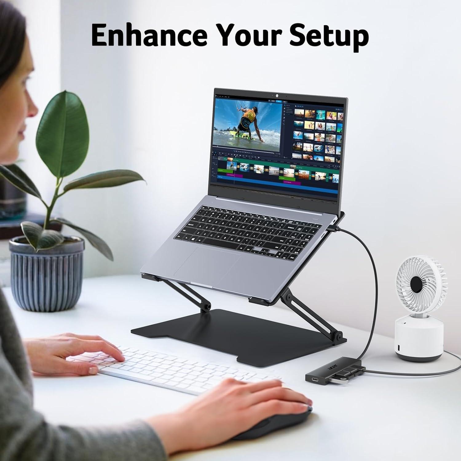 Hub USB Acer 4 Puertos 3.0 con Alimentación Tipo C 0.18m