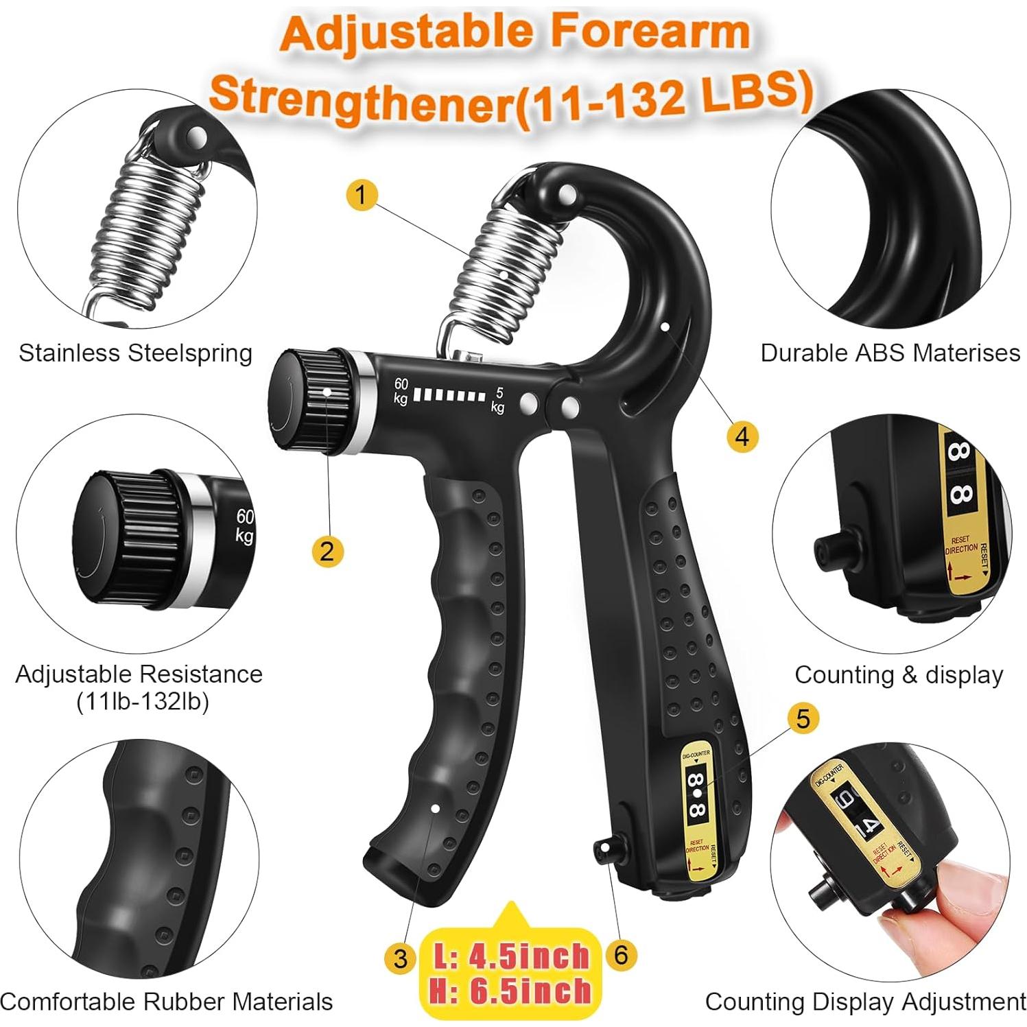 Kit Fortalecedor de Mano KEWAE - Ejercitador de Dedos y Agarre