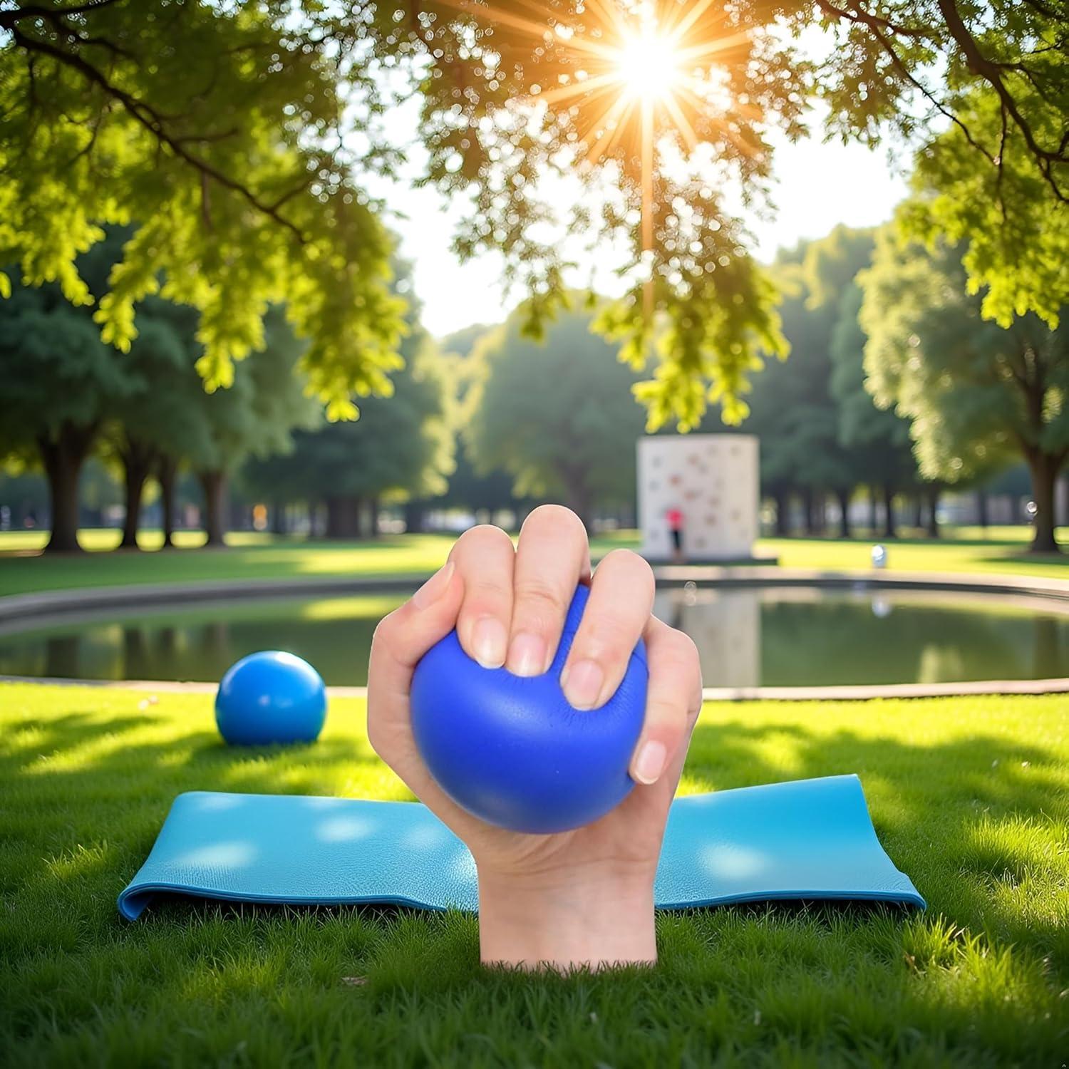 Pelota de Agarre Jizlan Azul 5.08 cm para Fortalecimiento de Dedos