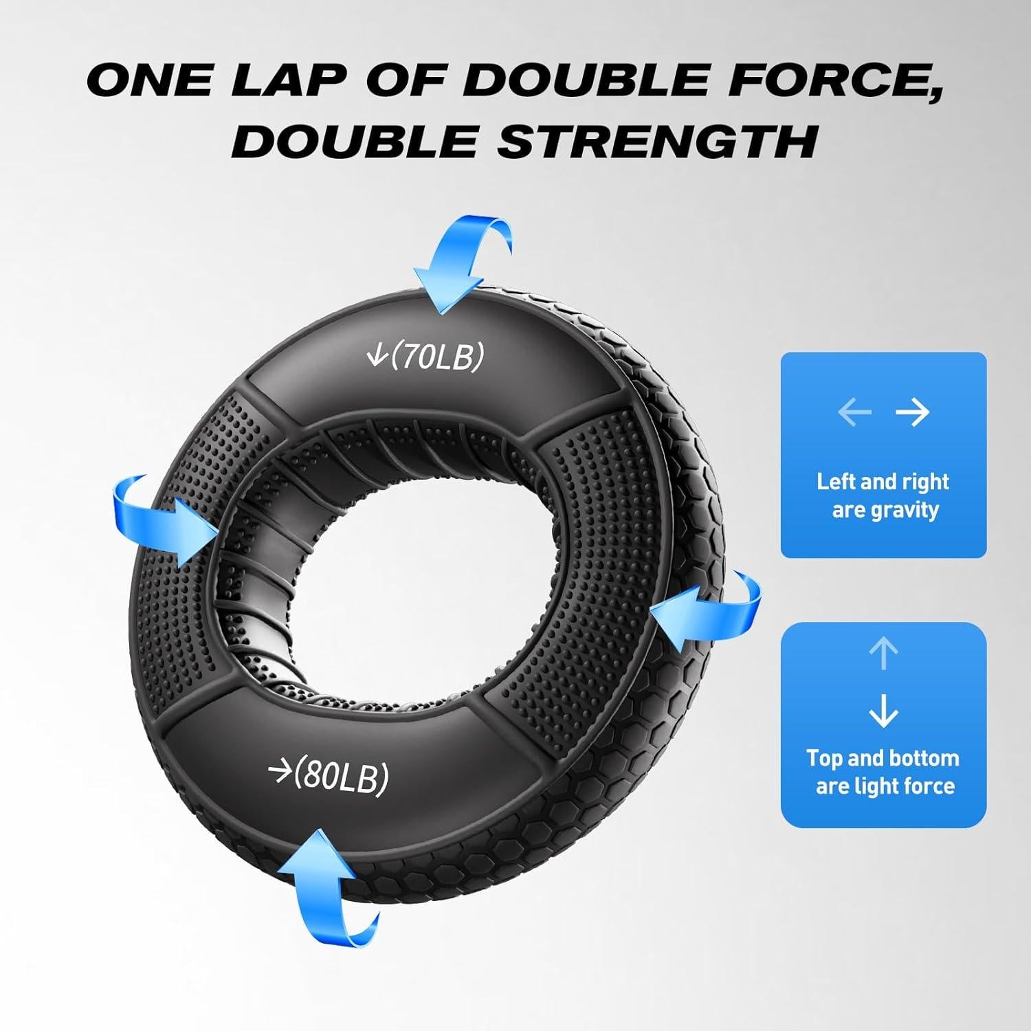 Anillos de Fortalecimiento de Agarre HSOOVZN - 4 Piezas 13.6-36.3kg