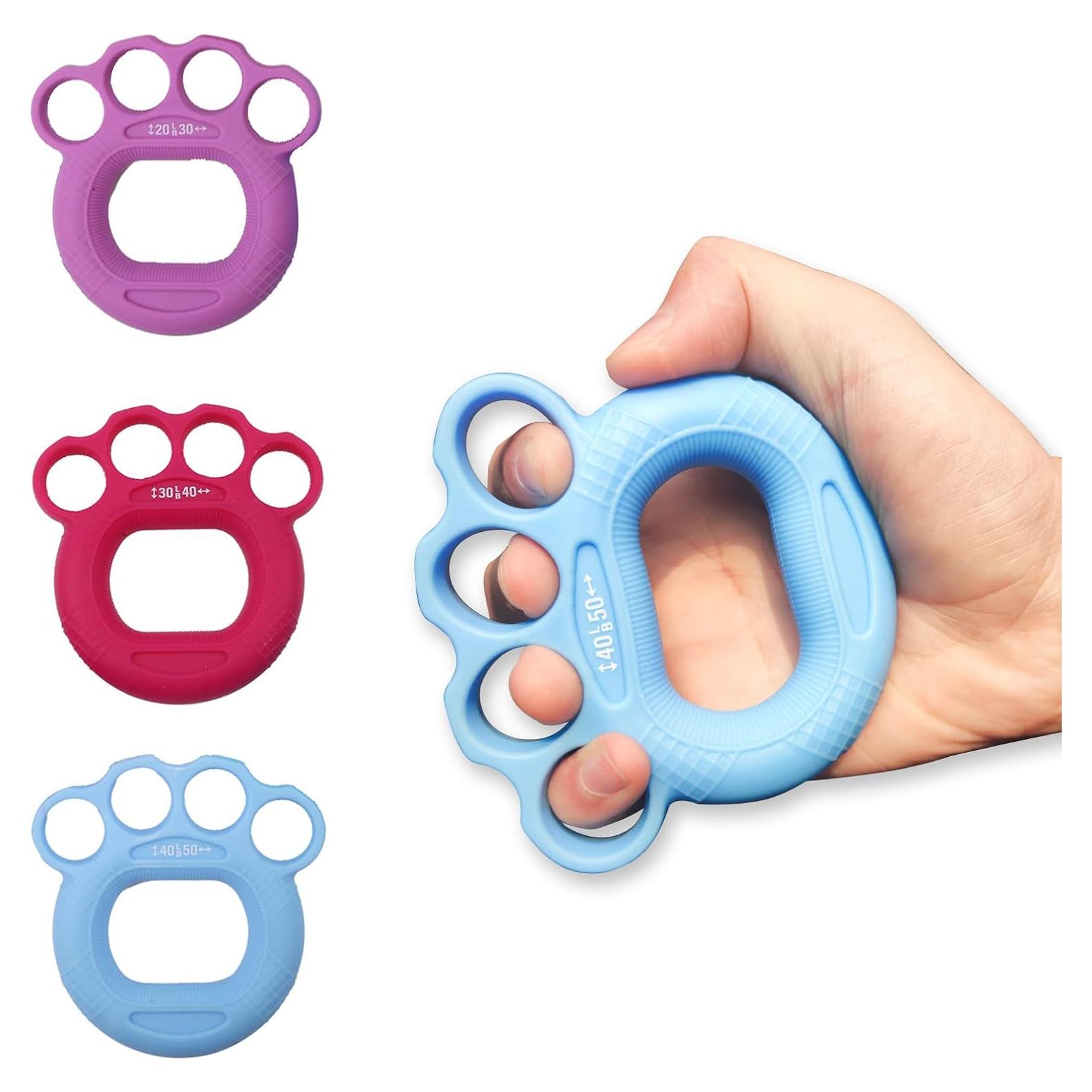 Fortalecedores de Agarre de Mano Wanheart - 3 Piezas 9-23 kg