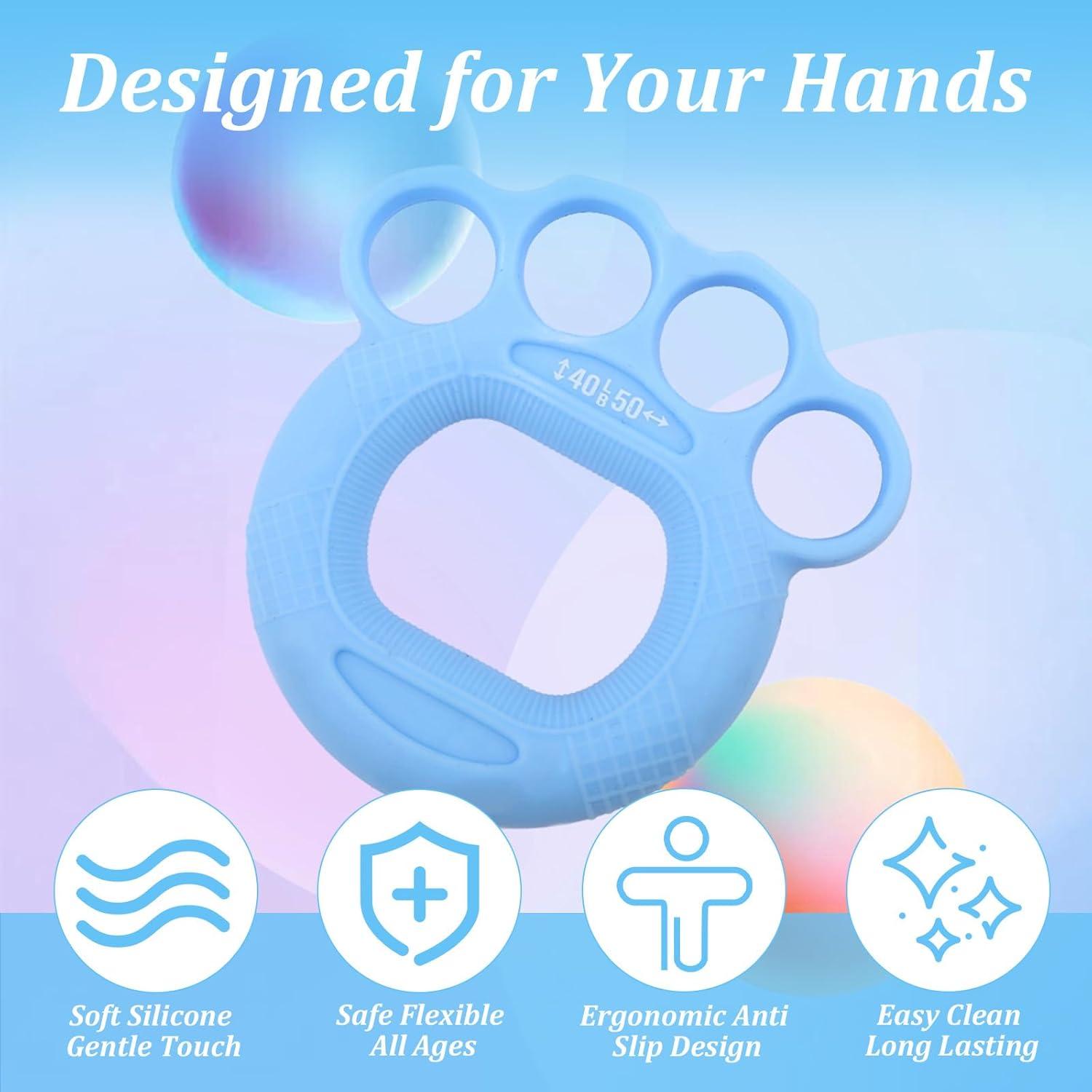 Fortalecedores de Agarre de Mano Wanheart - 3 Piezas 9-23 kg