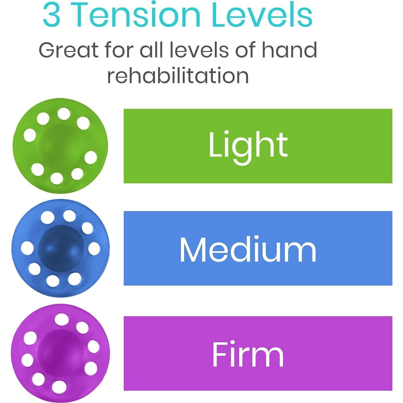 Ejercitador de Dedos Vive - Fortalecedor de Mano 3 Piezas