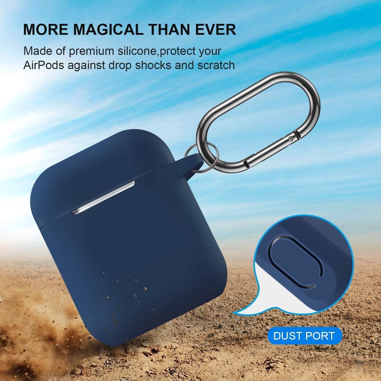 Funda de Silicona ATUAT para AirPods 1ra y 2da Generación Azul