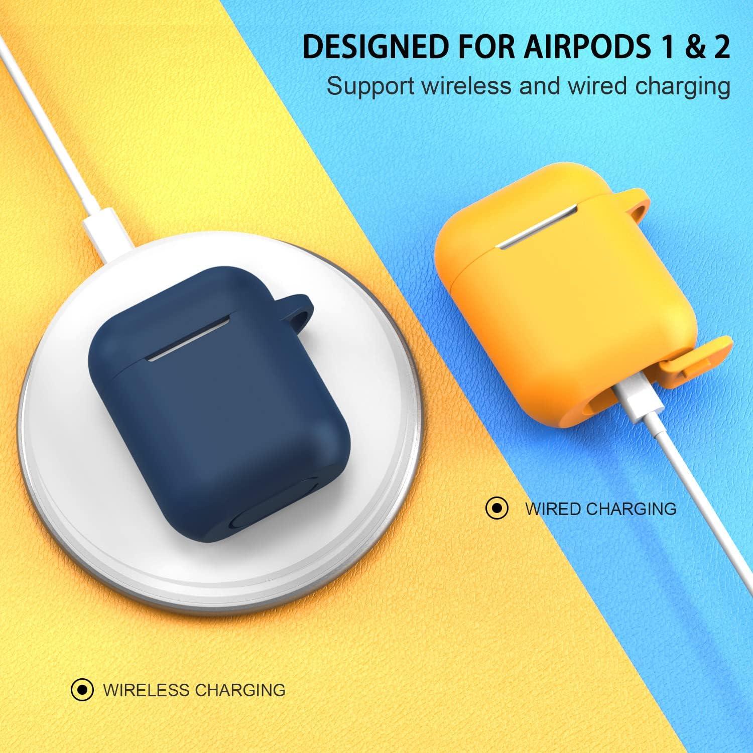 Funda de Silicona ATUAT para AirPods 1ra y 2da Generación Azul