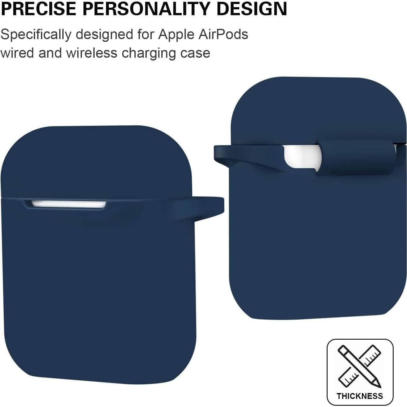 Funda de Silicona ATUAT para AirPods 1ra y 2da Generación Azul