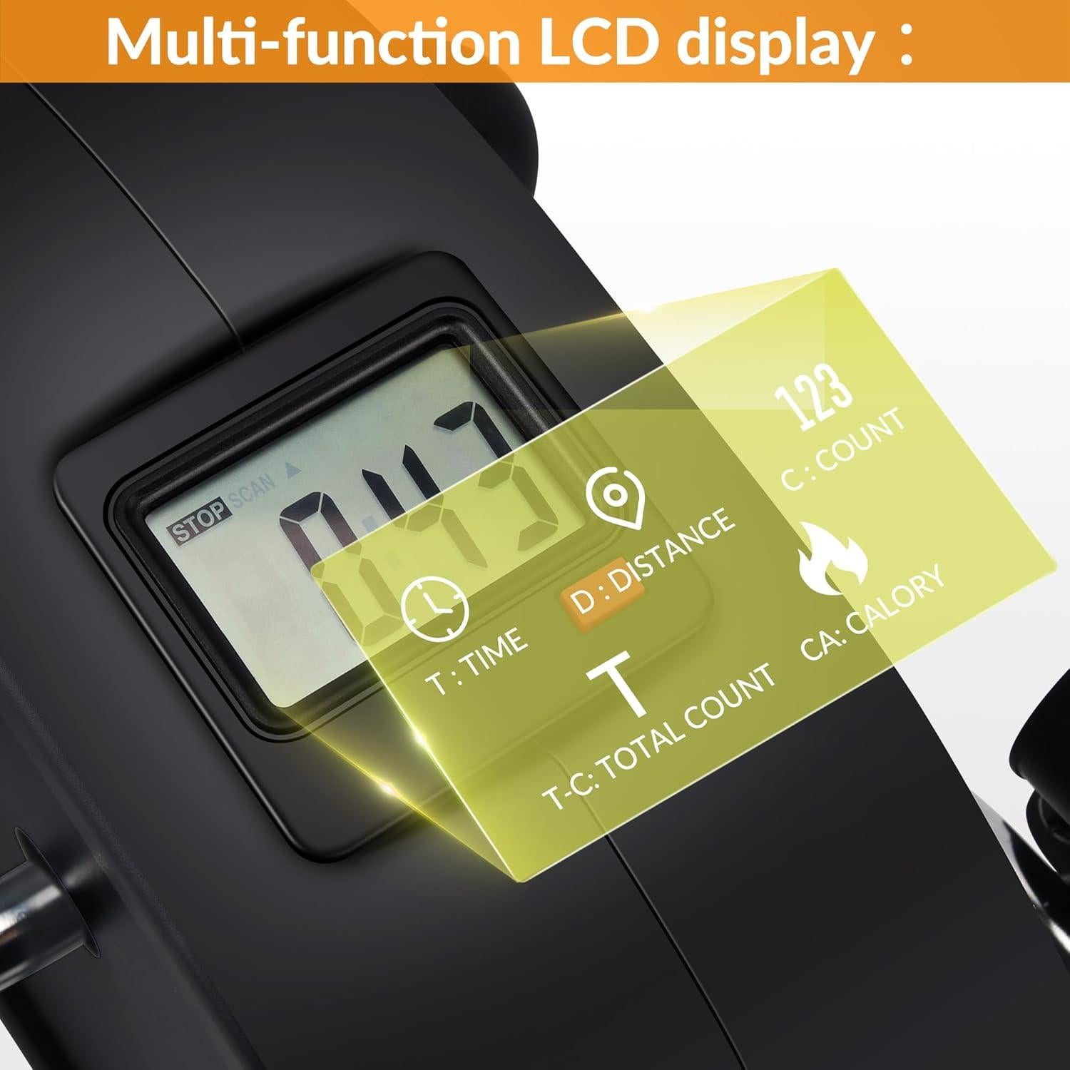 Bicicleta de Ejercicio RYGEO MC04 Compacta con Monitor LCD