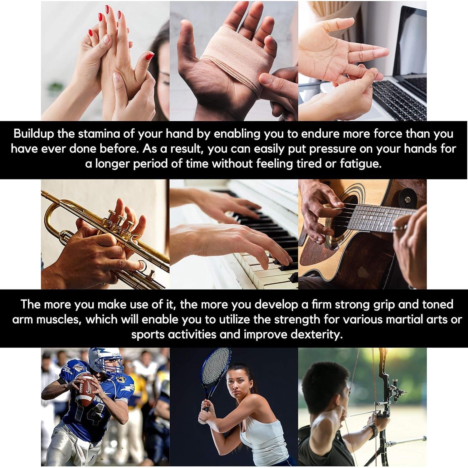 Kit de Fortalecedores de Agarre N1Fit - 5 Piezas con Resistencia Ajustable