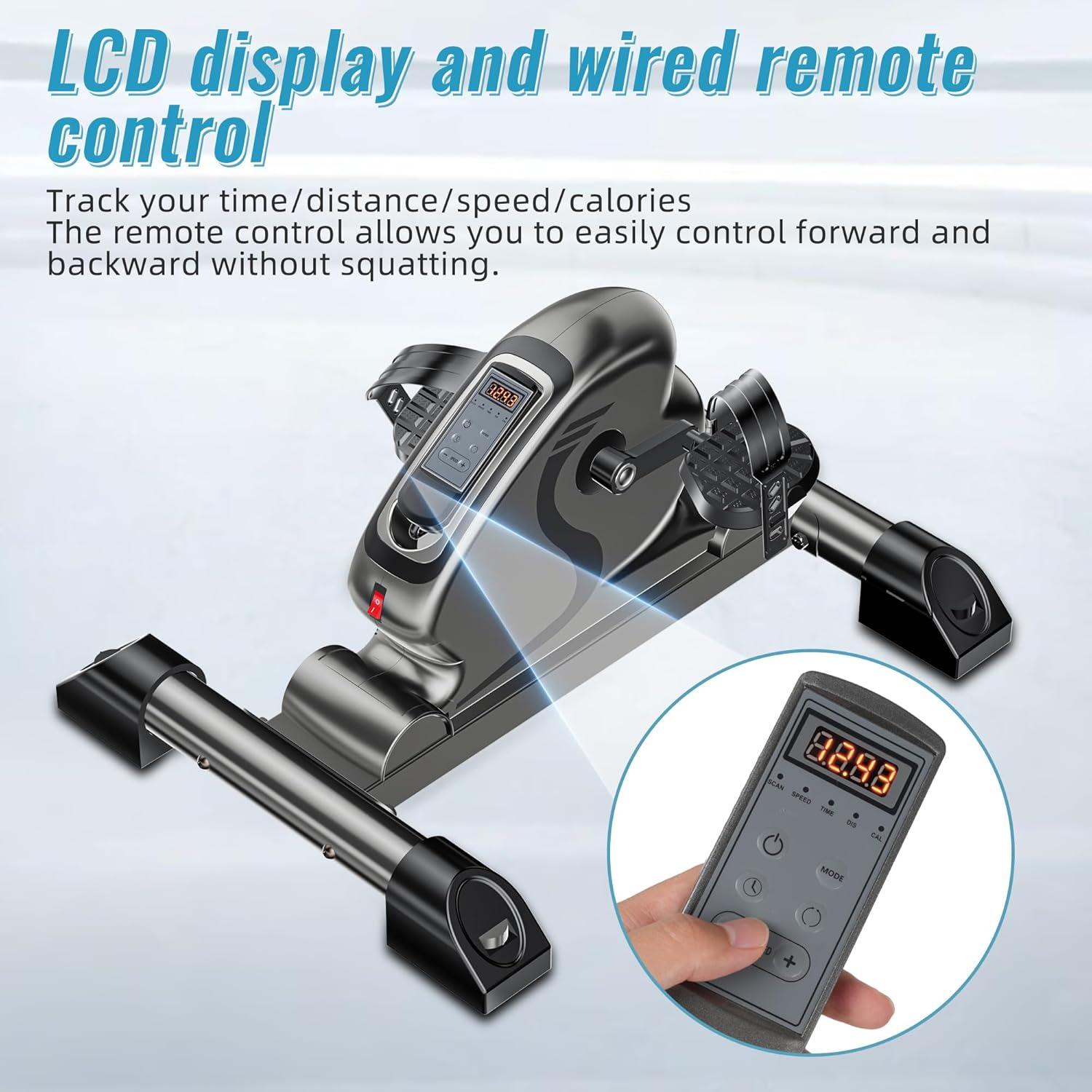 Bicicleta de Ejercicio Eléctrica HNLIY Mini Pedalera 10 Niveles