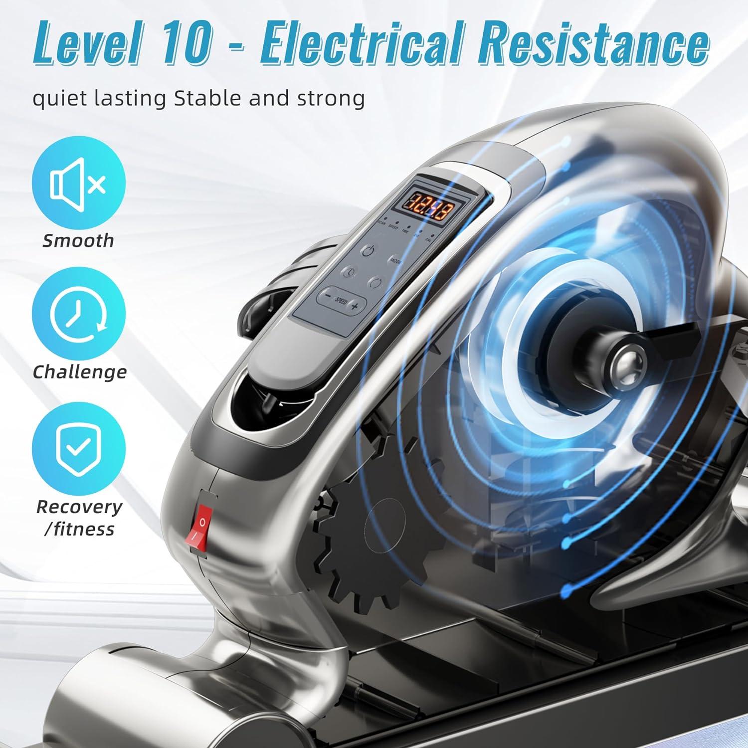 Bicicleta de Ejercicio Eléctrica HNLIY Mini Pedalera 10 Niveles