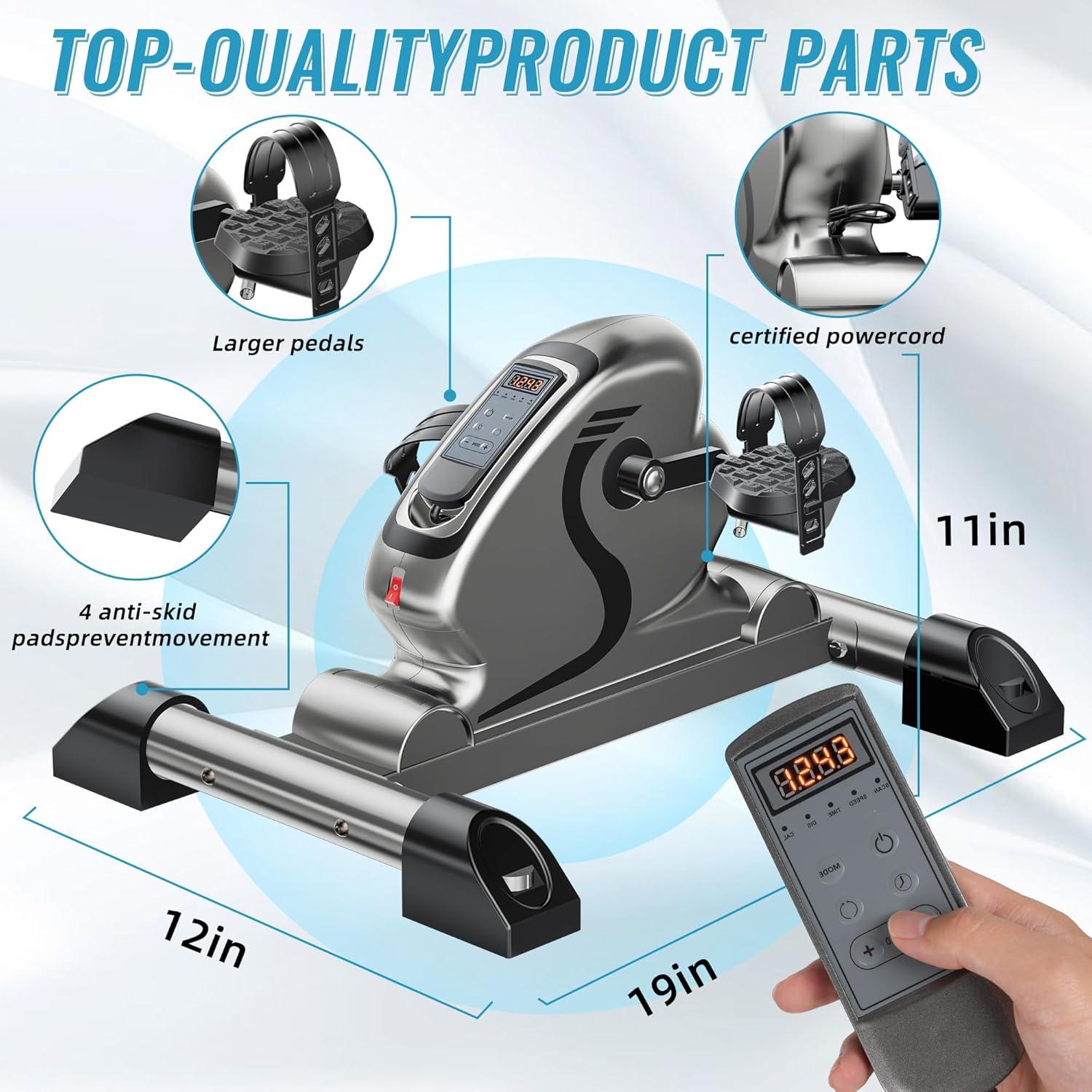 Bicicleta de Ejercicio Eléctrica HNLIY Mini Pedalera 10 Niveles