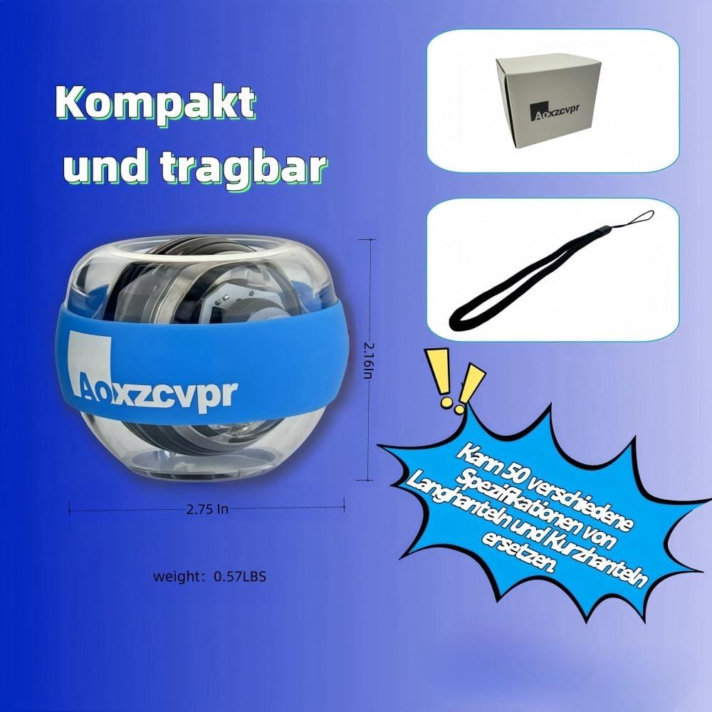 Ejercitador de Muñeca Aoxzcvpr W-24001 - Giroscópico LED