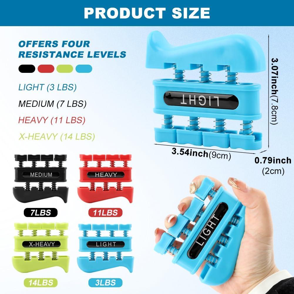 Fortalecedor de Dedos Restynic - Ejercitador de Mano 4 Niveles