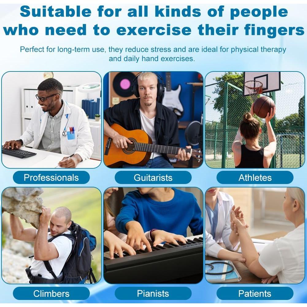Fortalecedor de Dedos Restynic - Ejercitador de Mano 4 Niveles