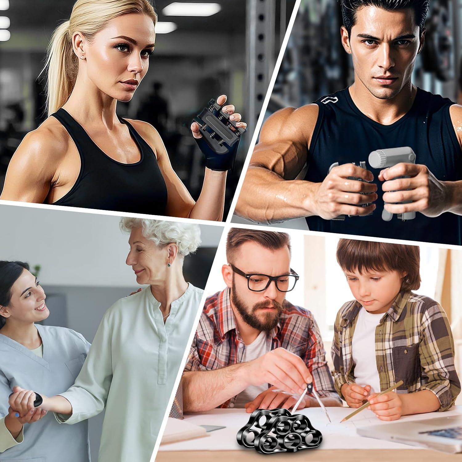 Kit de Entrenador de Fuerza de Agarre HICHOR - Resistencia Ajustable