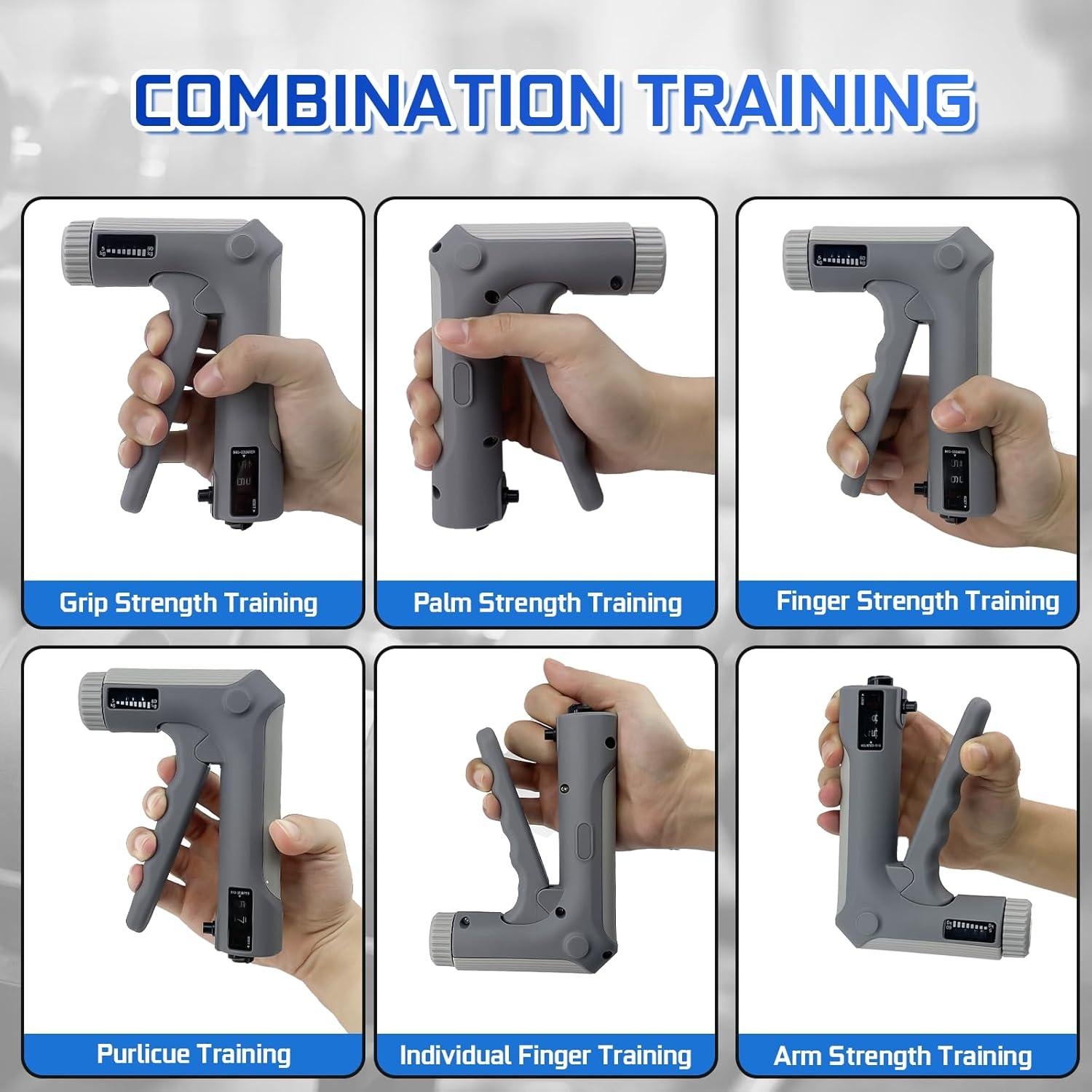 Kit de Entrenador de Fuerza de Agarre HICHOR - Resistencia Ajustable