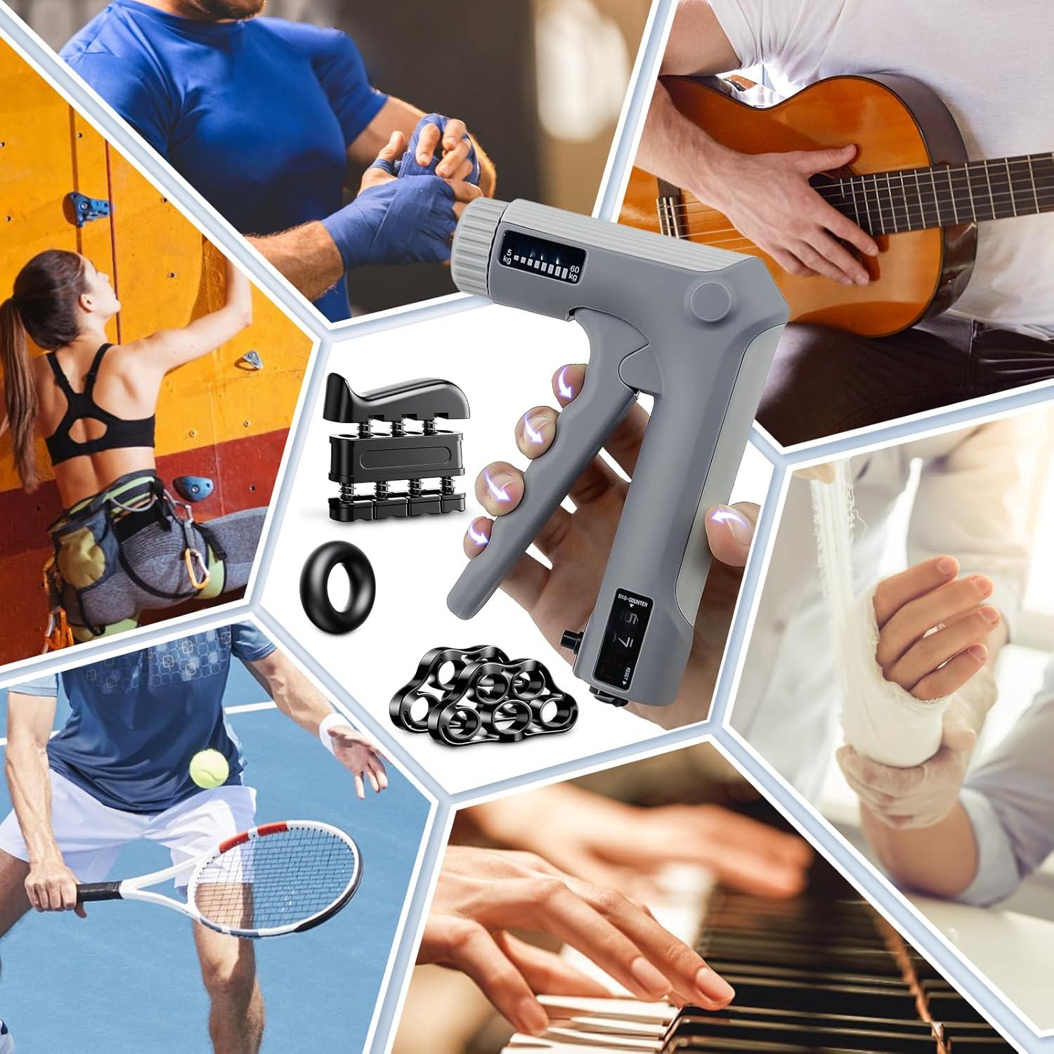 Kit de Entrenador de Fuerza de Agarre HICHOR - Resistencia Ajustable