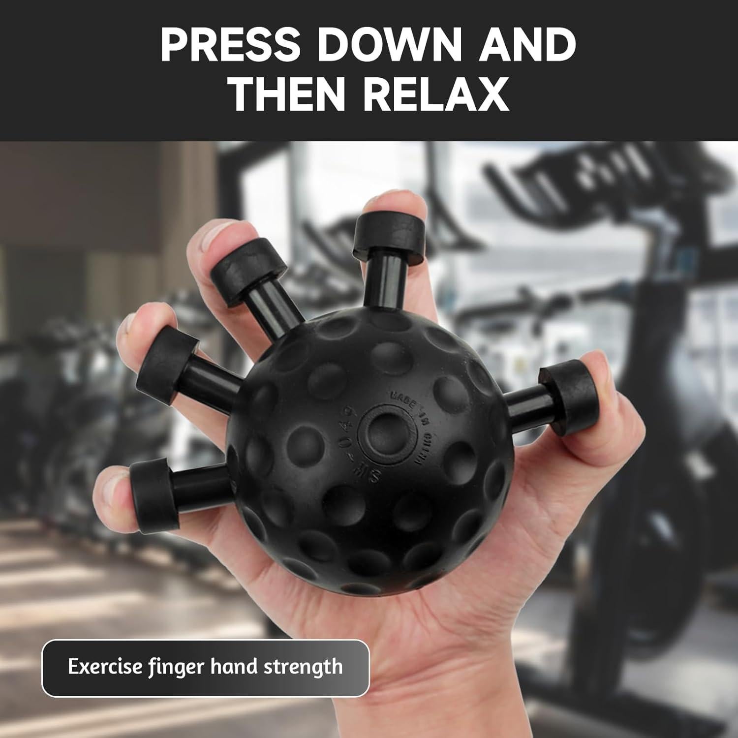 Entrenador de Fuerza de Agarre Qiuruoo - Ejercitador de Mano Negro