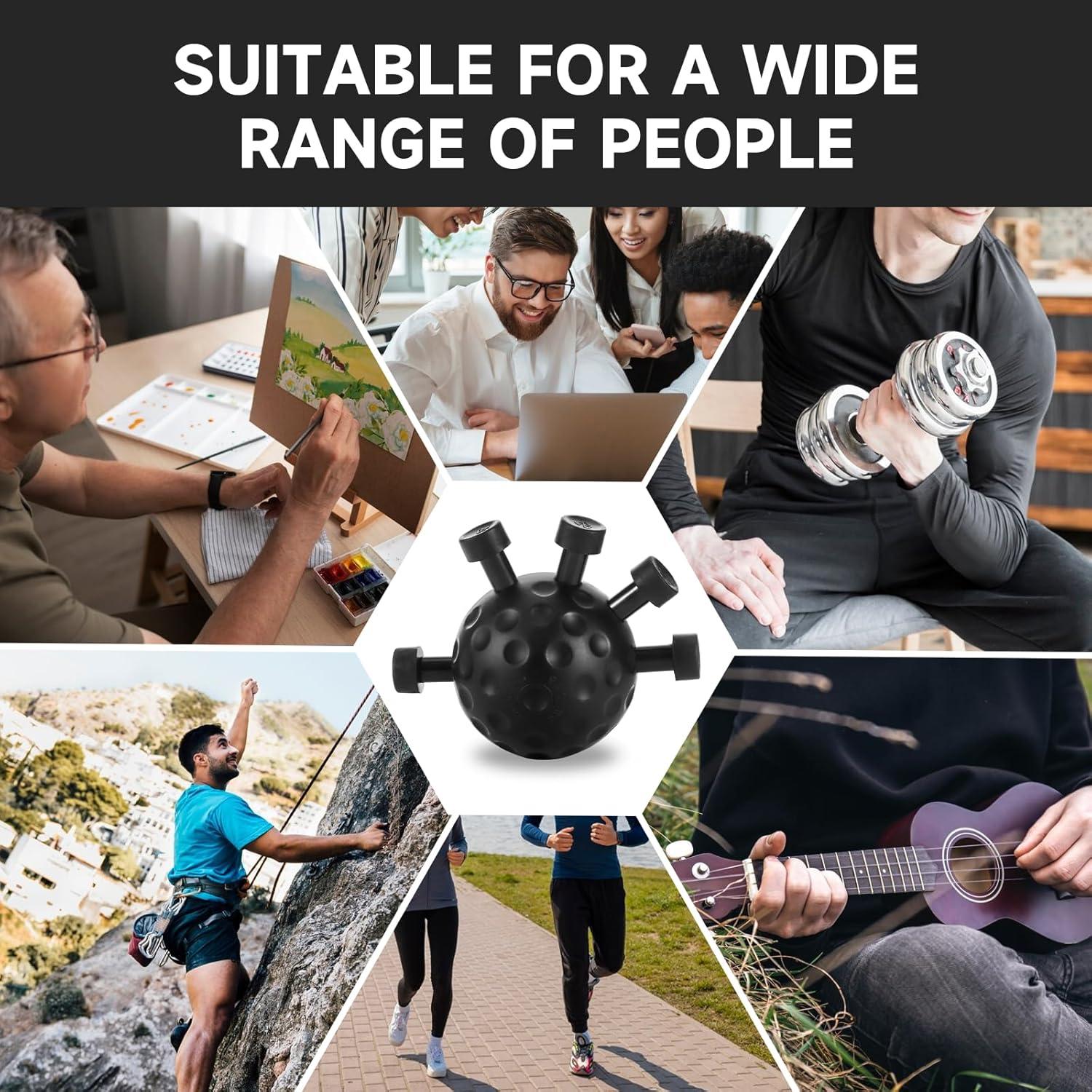 Entrenador de Fuerza de Agarre Qiuruoo - Ejercitador de Mano Negro