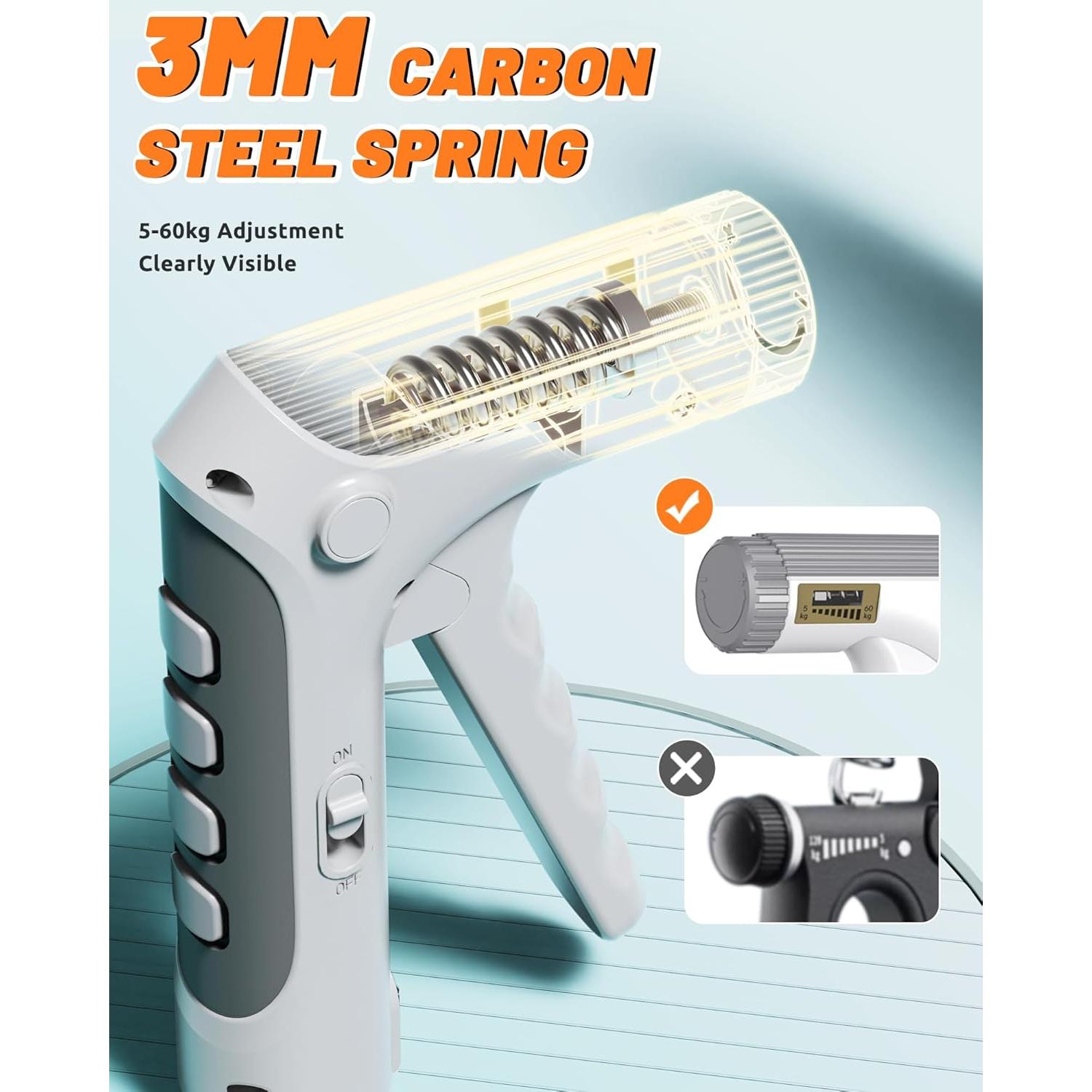 Entrenador de Fuerza de Agarre JGM WL11 Ajustable 5-60 kg