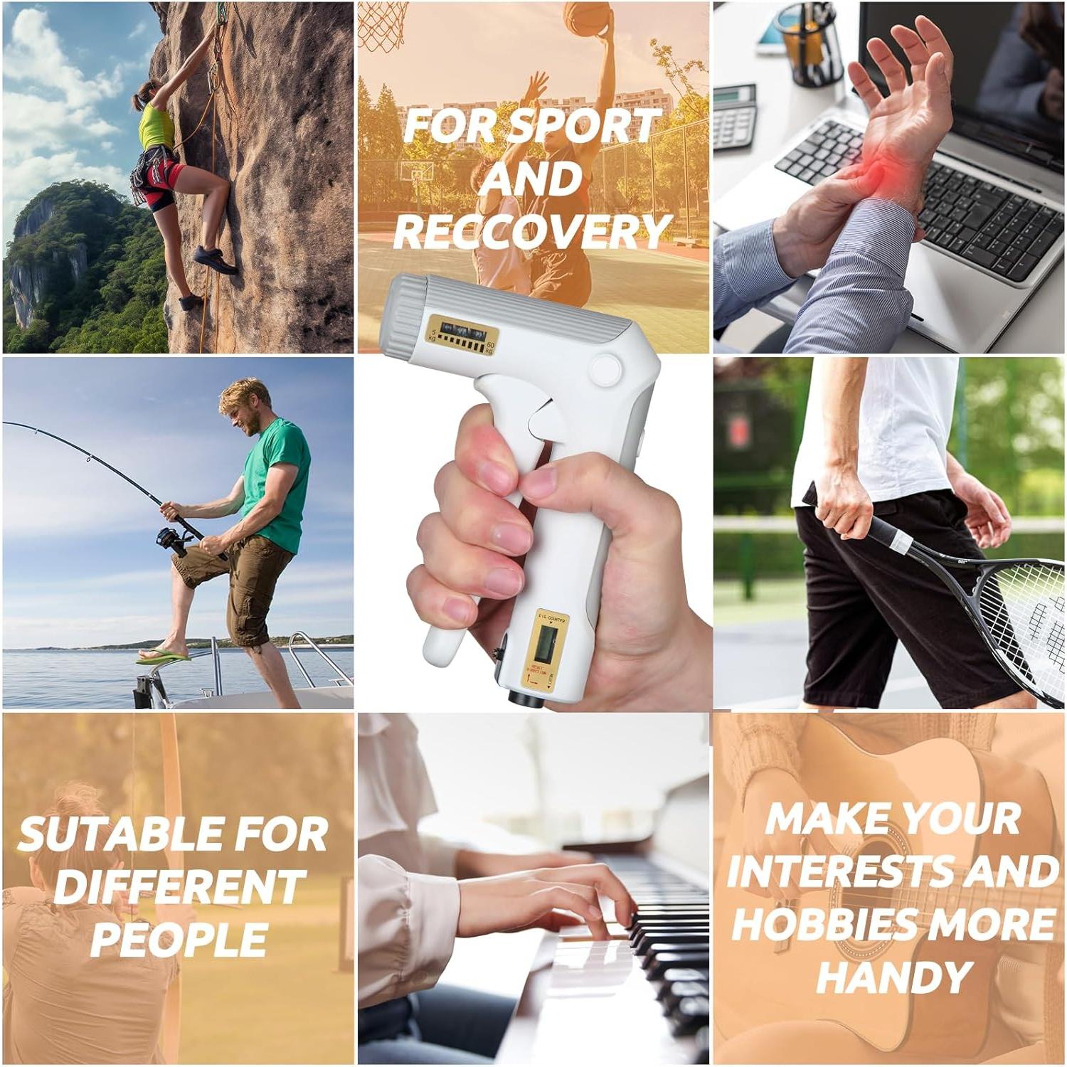 Entrenador de Fuerza de Agarre JGM WL11 Ajustable 5-60 kg