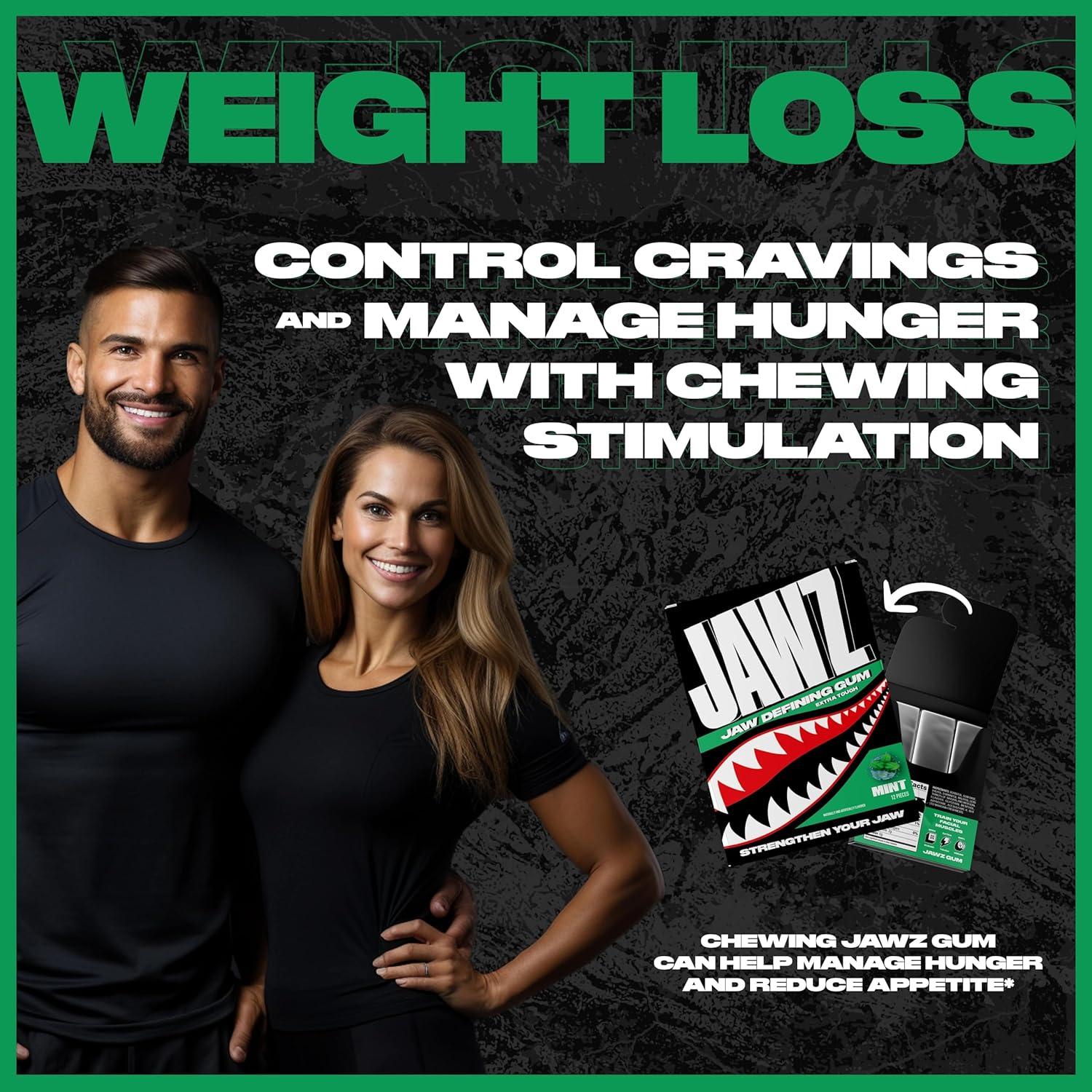 Chicle para Mandíbula JAWZ GUM Menta - 120 Piezas Sin Azúcar