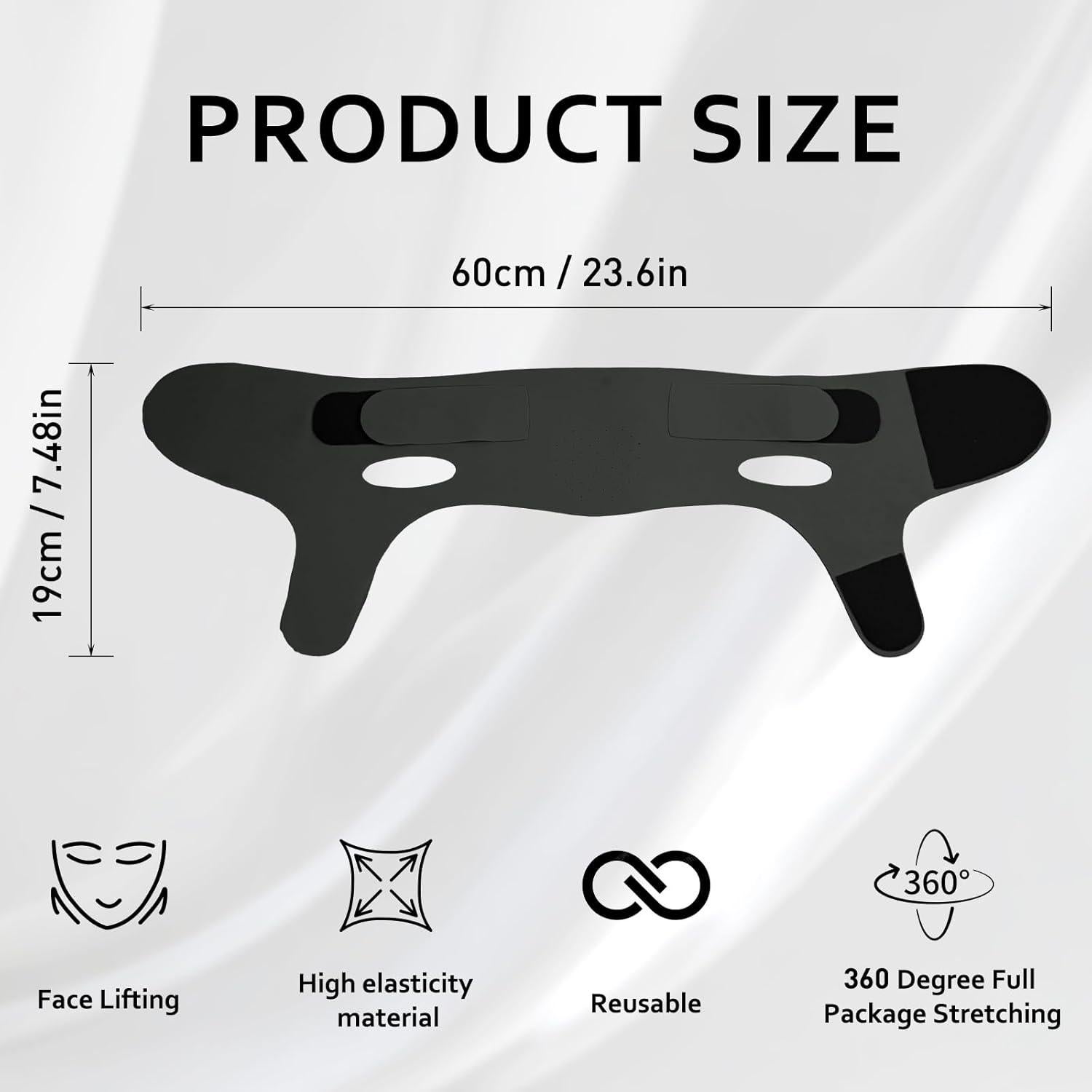 Correa para Barbilla Nackiy - Reutilizable, Ajustable, Negro