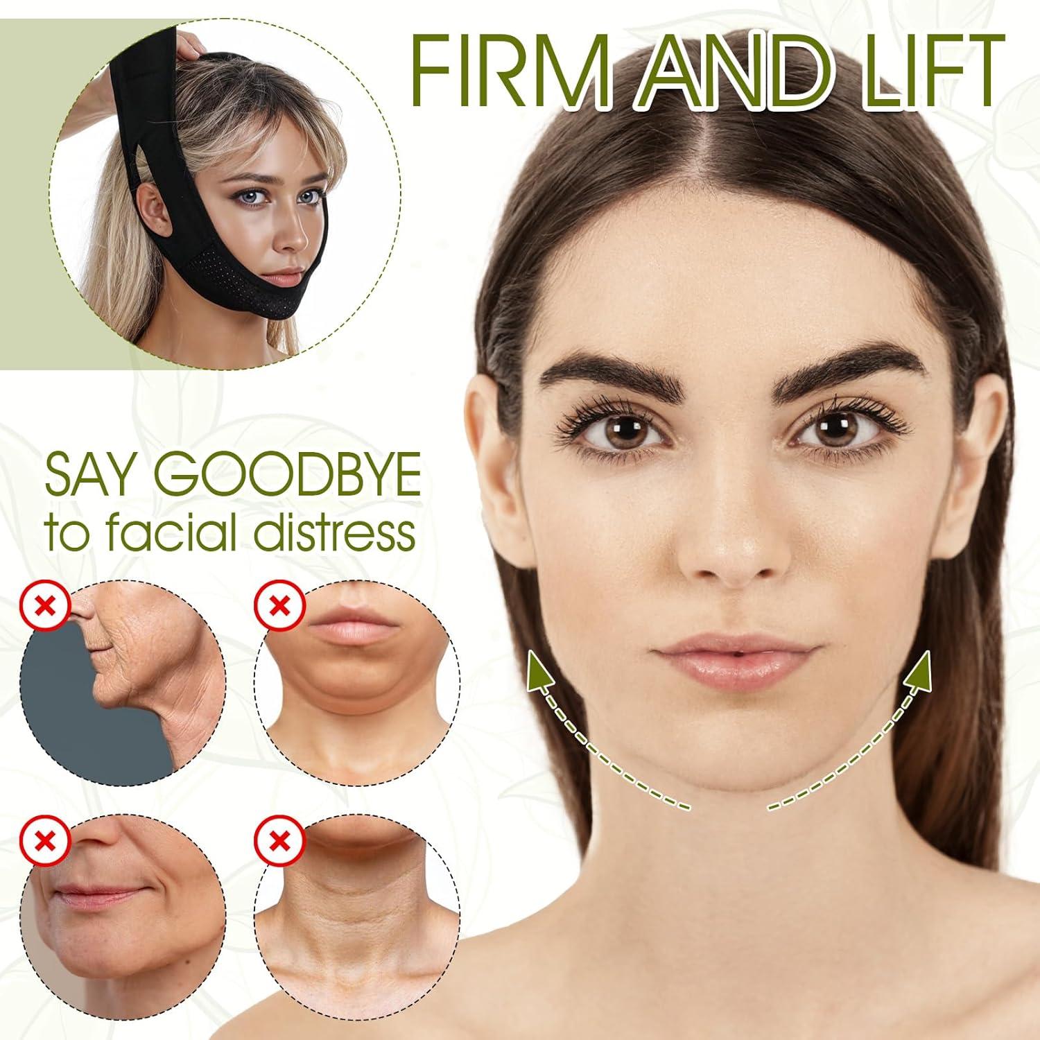 Mascarilla Reutilizable Elevadora Facial CIATBYYJ Negro M