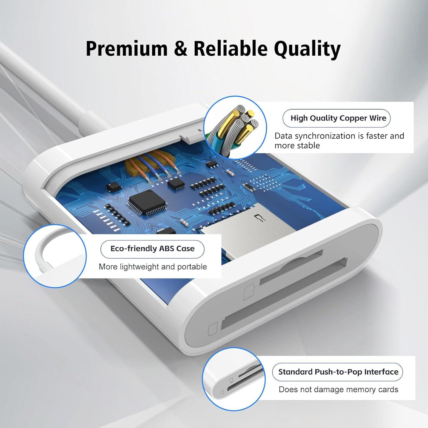 Lector de Tarjetas SD USB C 2 en 1 Wtyixs para iPhone y Mac