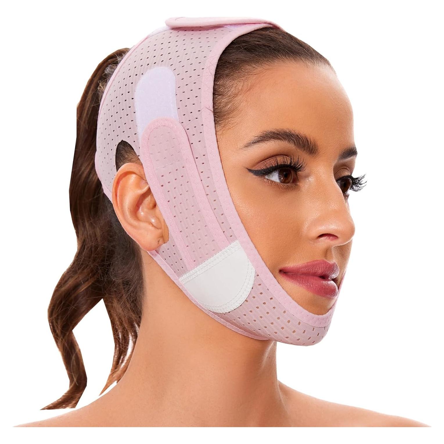 Máscara de levantamiento V EDCBMB para dormir - Rosa - Mediana