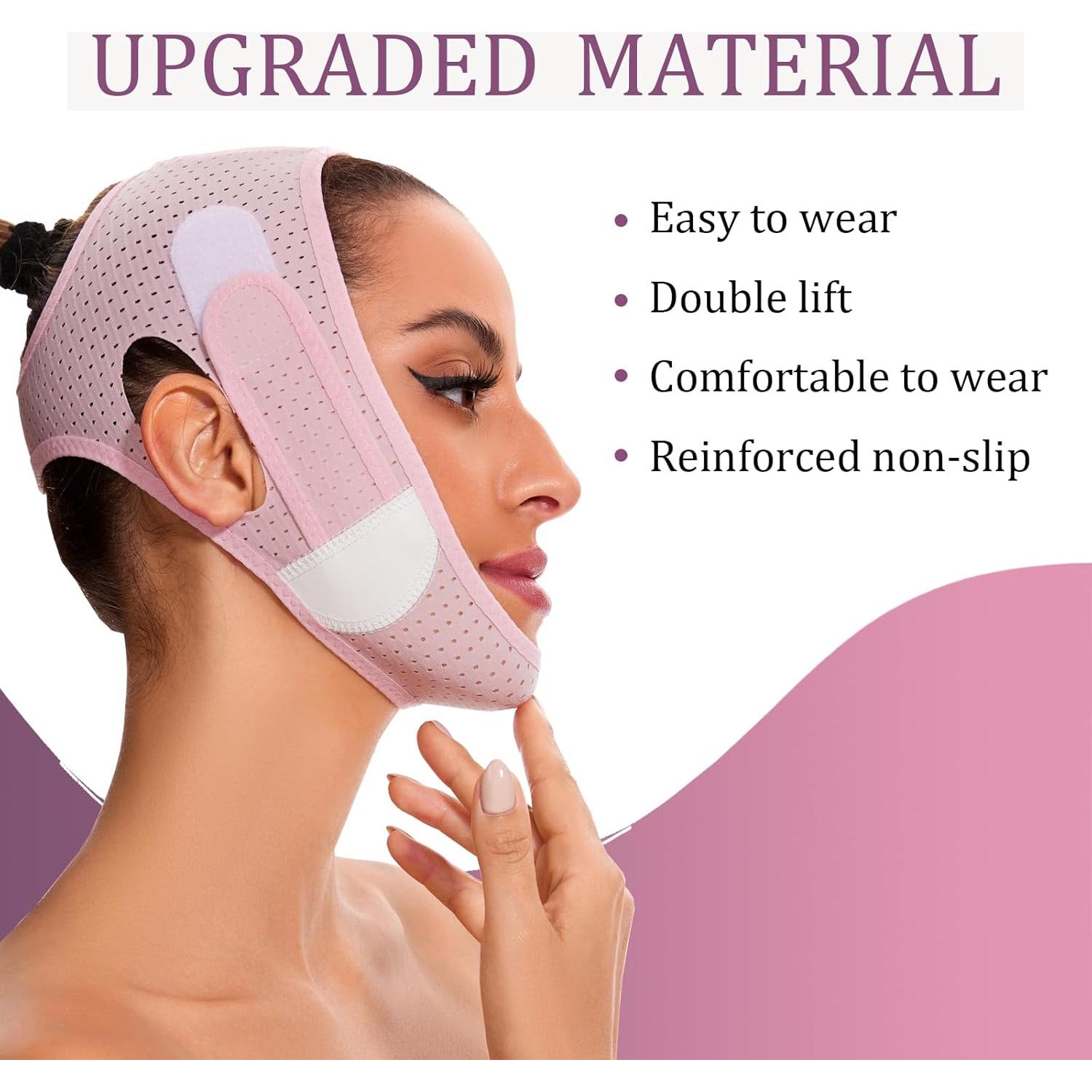 Máscara de levantamiento V EDCBMB para dormir - Rosa - Mediana