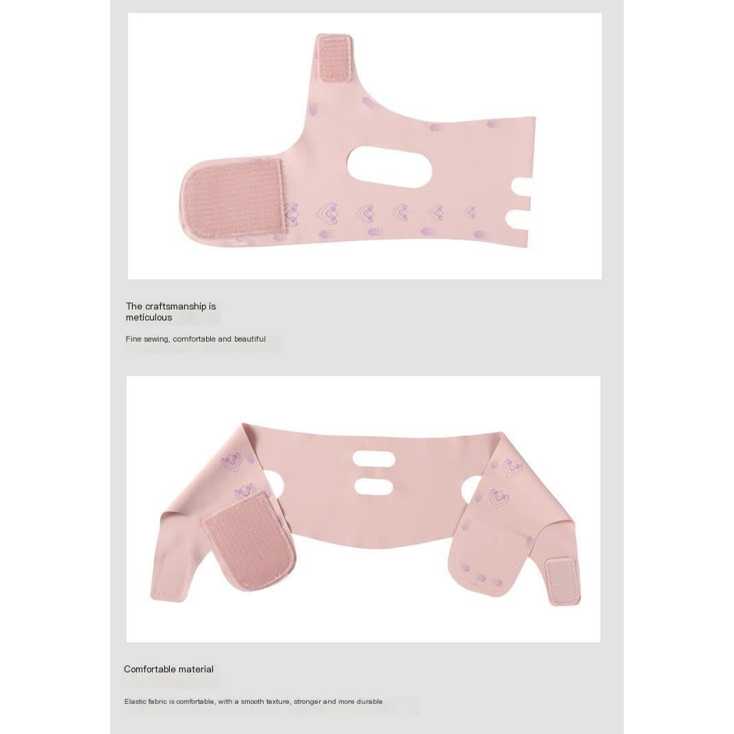 Correa de Barbilla Ajustable V-Line para Dormir - Algodón Elástico