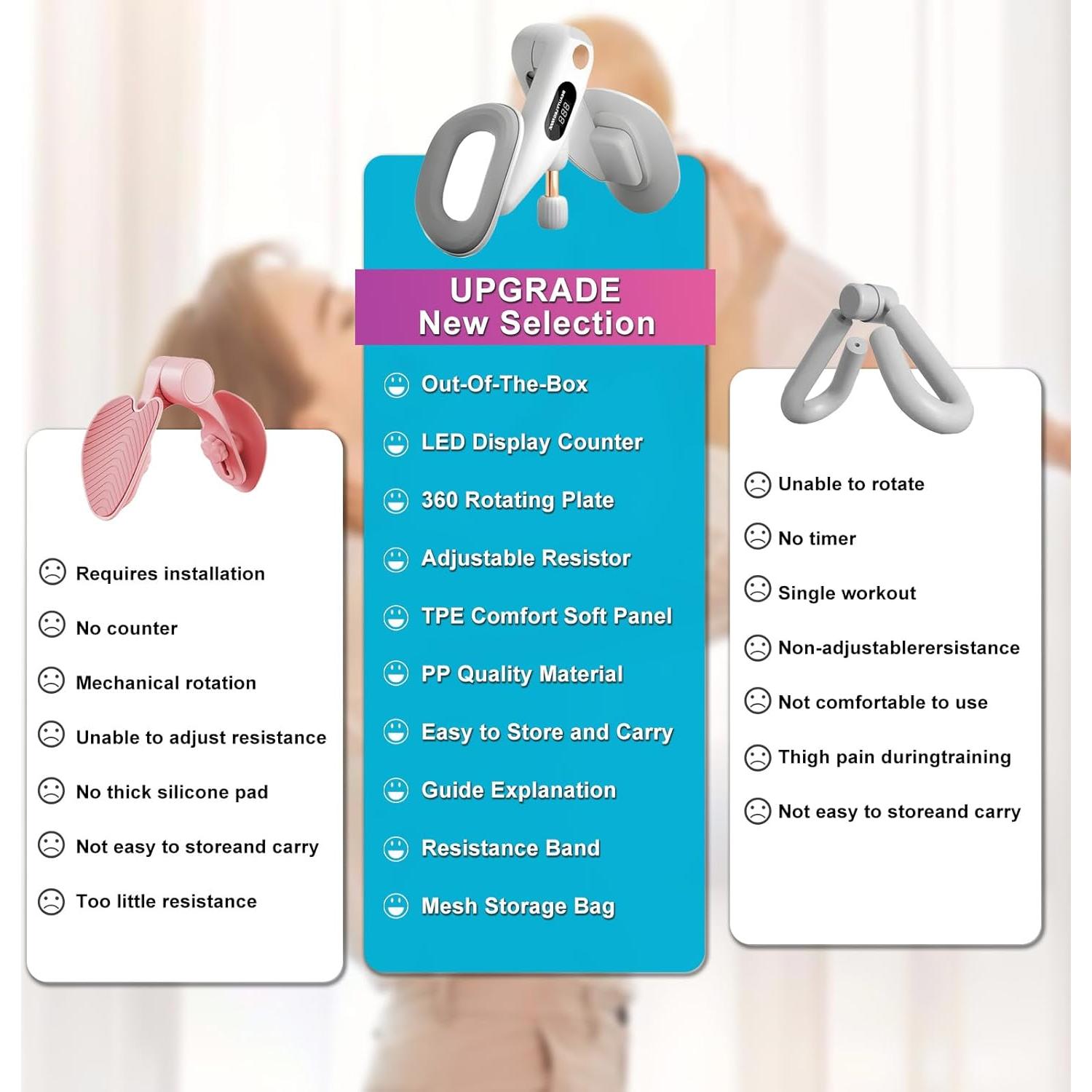 Ejercitador de Muslos Internos KIMPOK Thigh Master 70 lbs