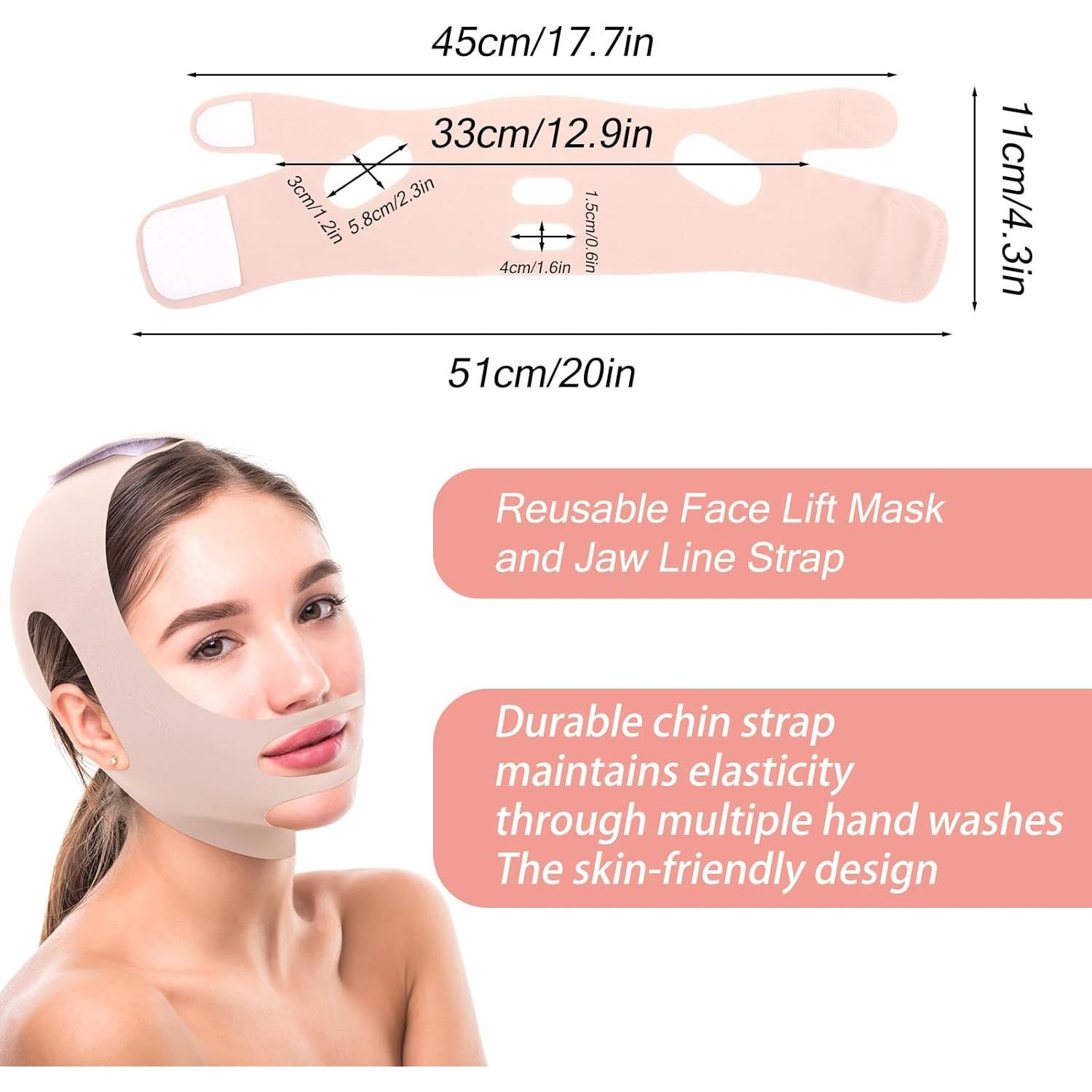 2 Piezas Correa Elevadora Facial Quilax para Doble Papada