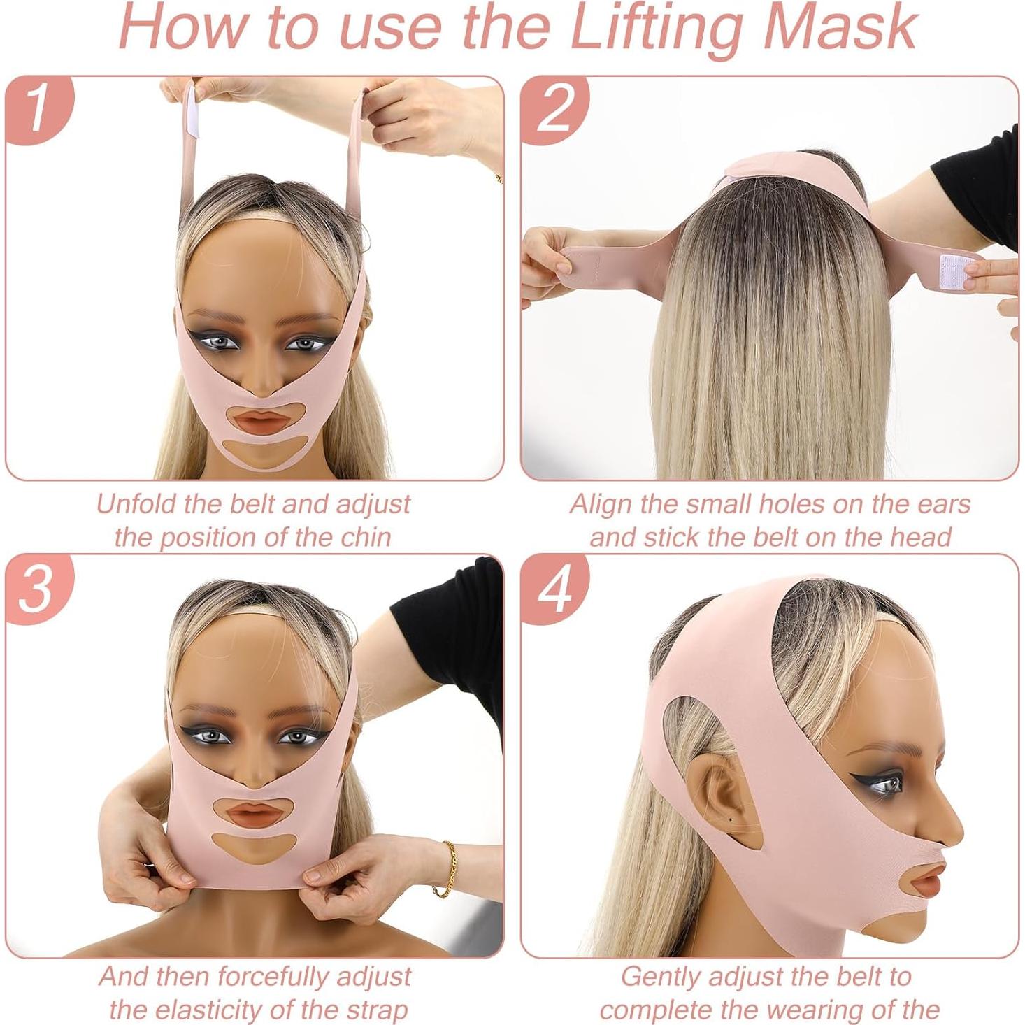 2 Piezas Correa Elevadora Facial Quilax para Doble Papada