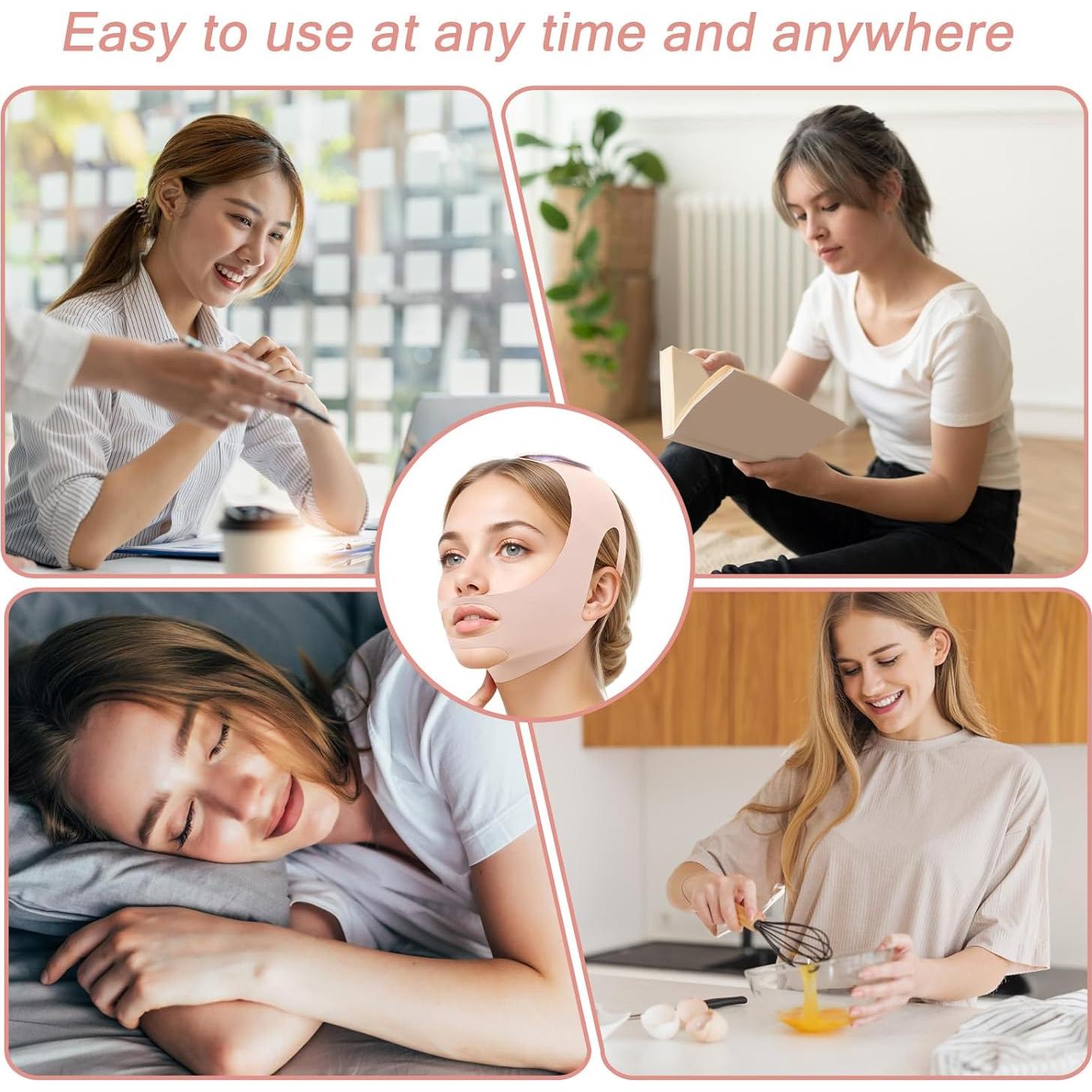 2 Piezas Correa Elevadora Facial Quilax para Doble Papada