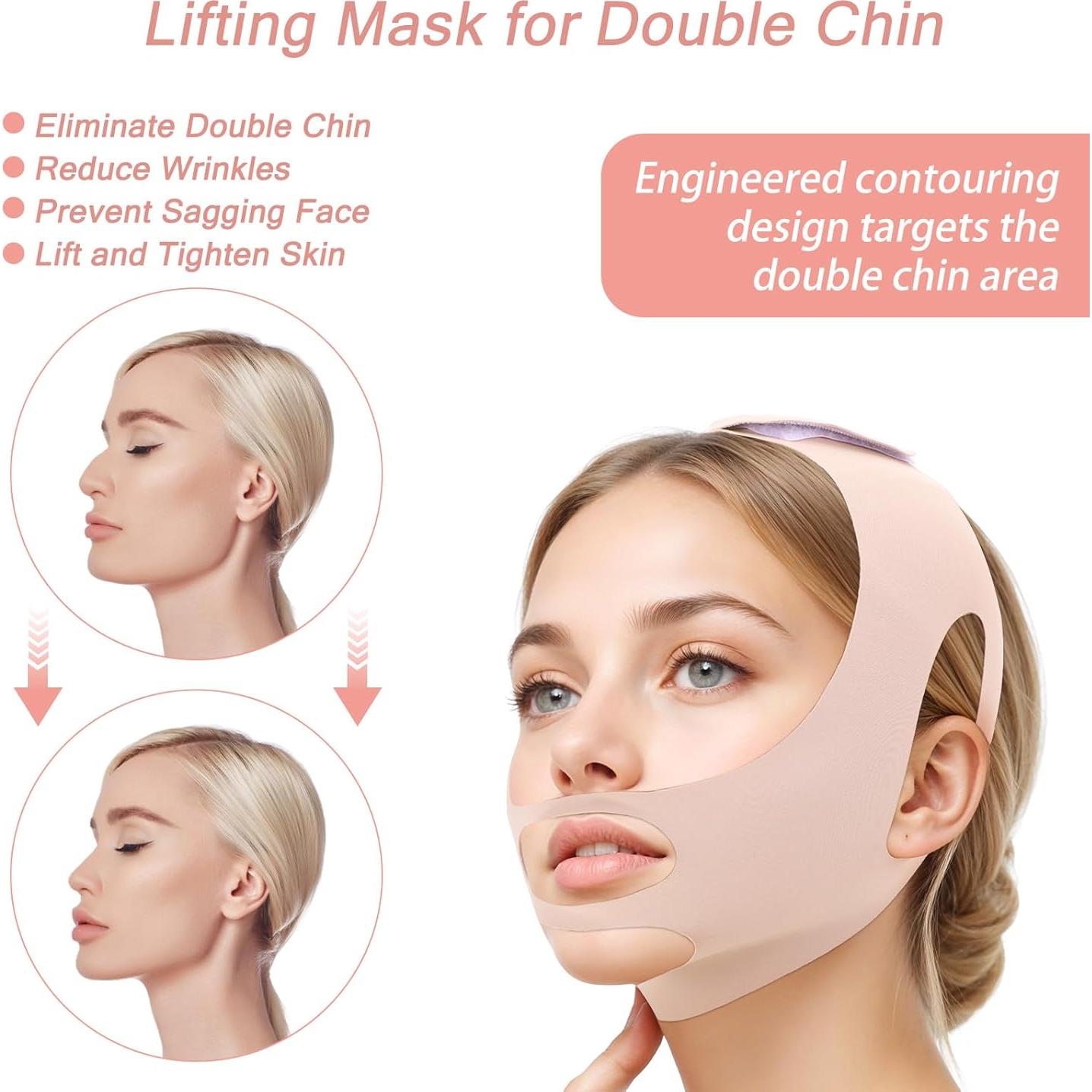 2 Piezas Correa Elevadora Facial Quilax para Doble Papada