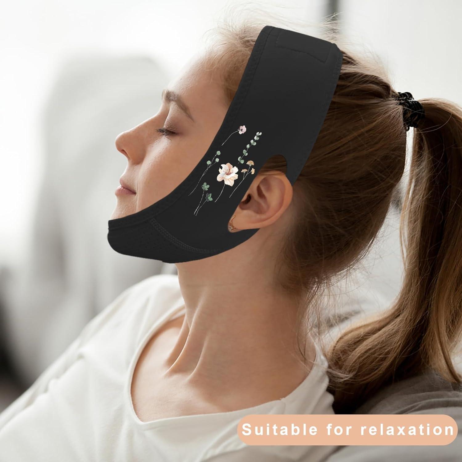 Correa para Barbilla para Dormir Yuibthr - Elevadora V Negra