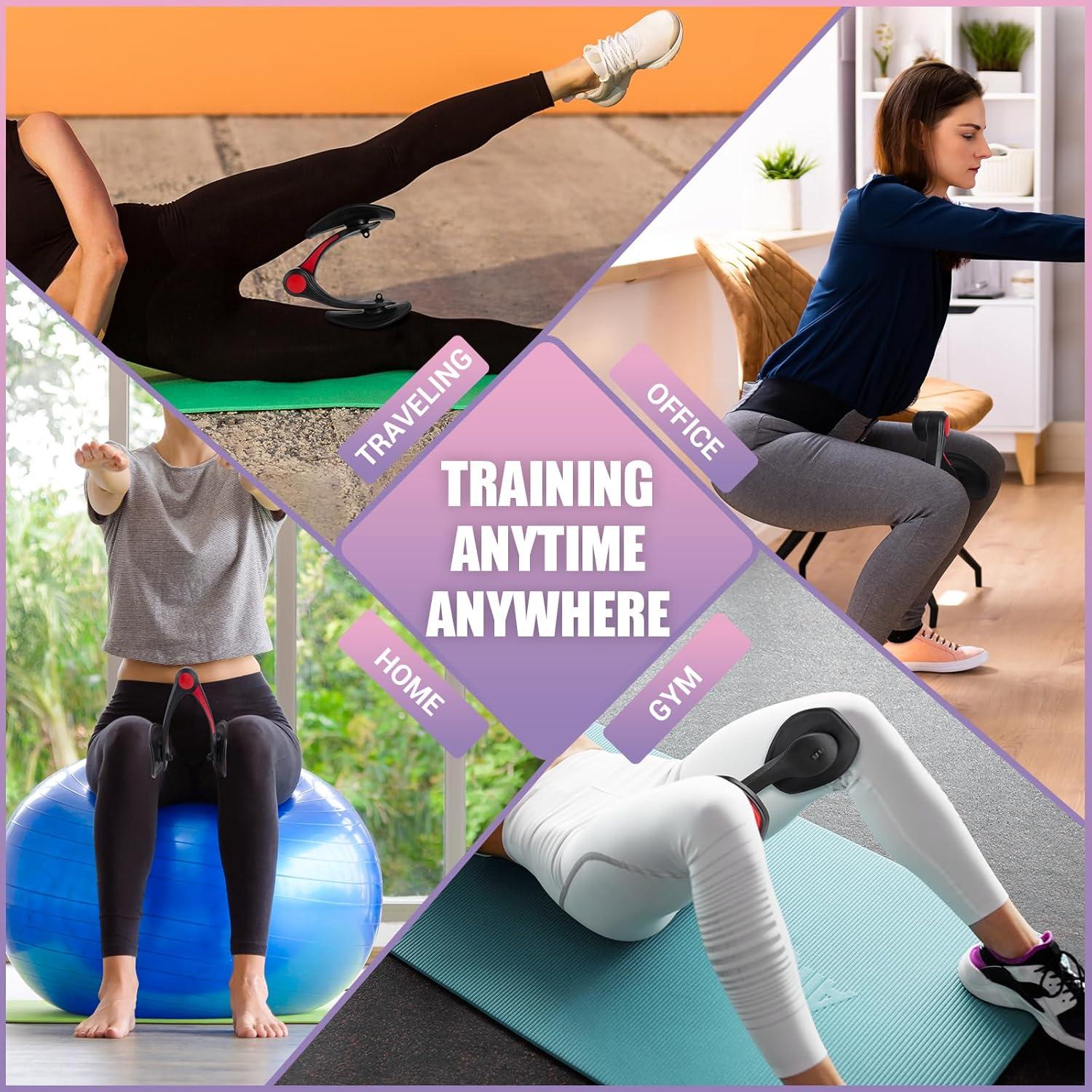 Ejercitador de Muslos COFOF Negro-06 para Mujeres, Resistencia Ajustable