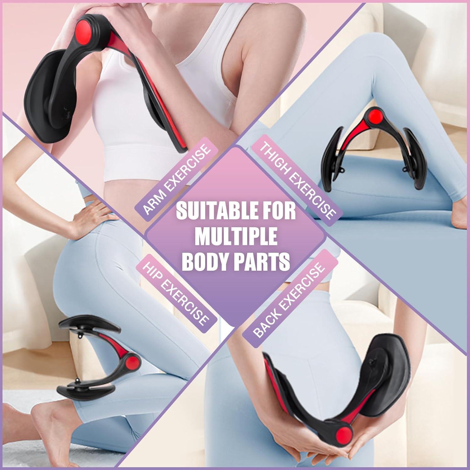 Ejercitador de Muslos COFOF Negro-06 para Mujeres, Resistencia Ajustable